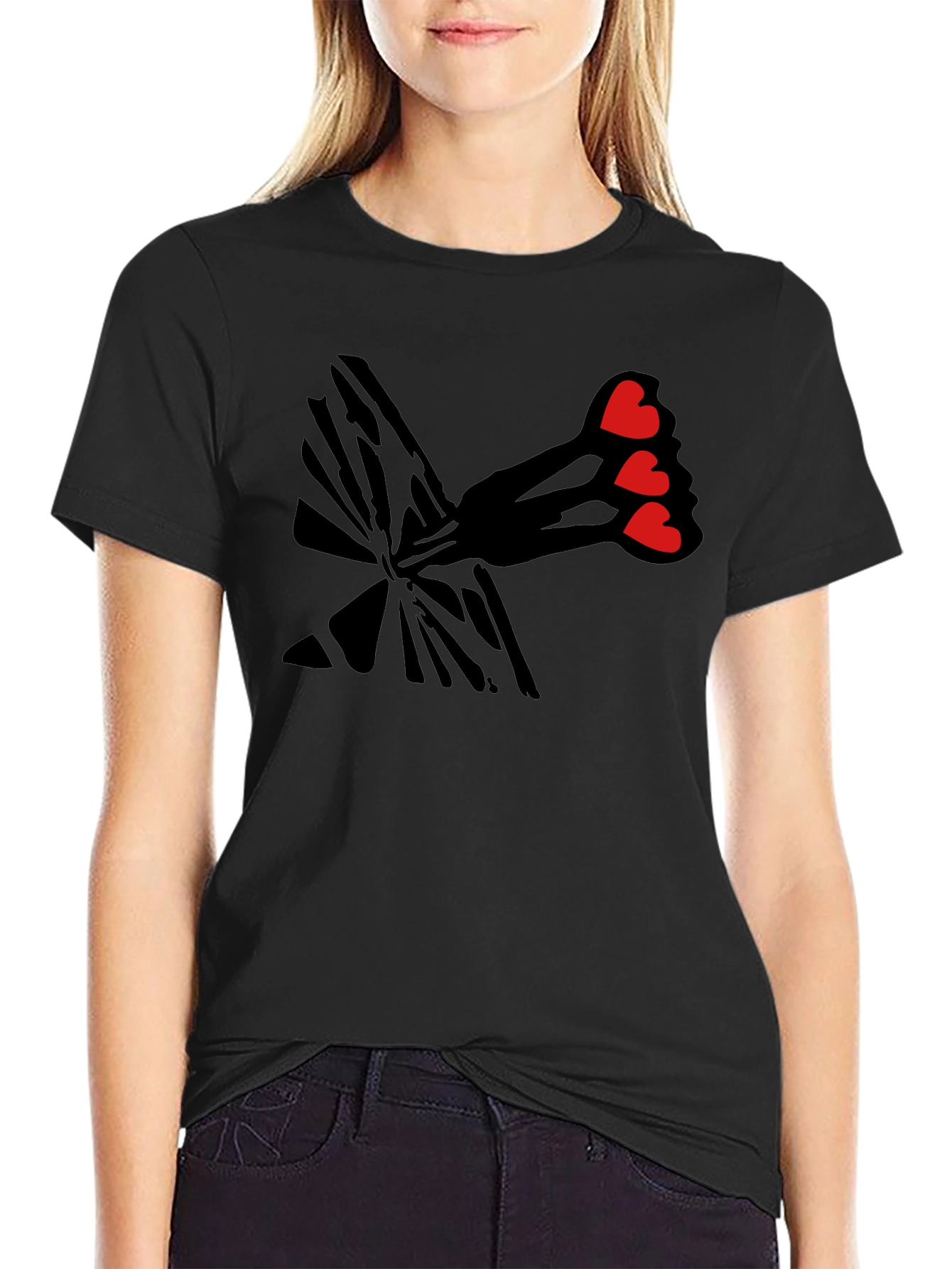 Black Heart Dart T-Shirt - Love Target view 2