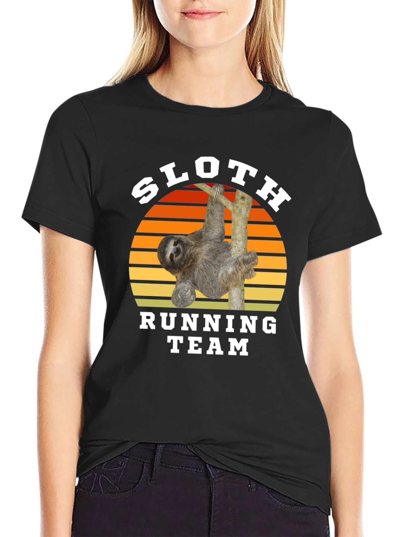 Black Sloth Running Team T-Shirt view 2