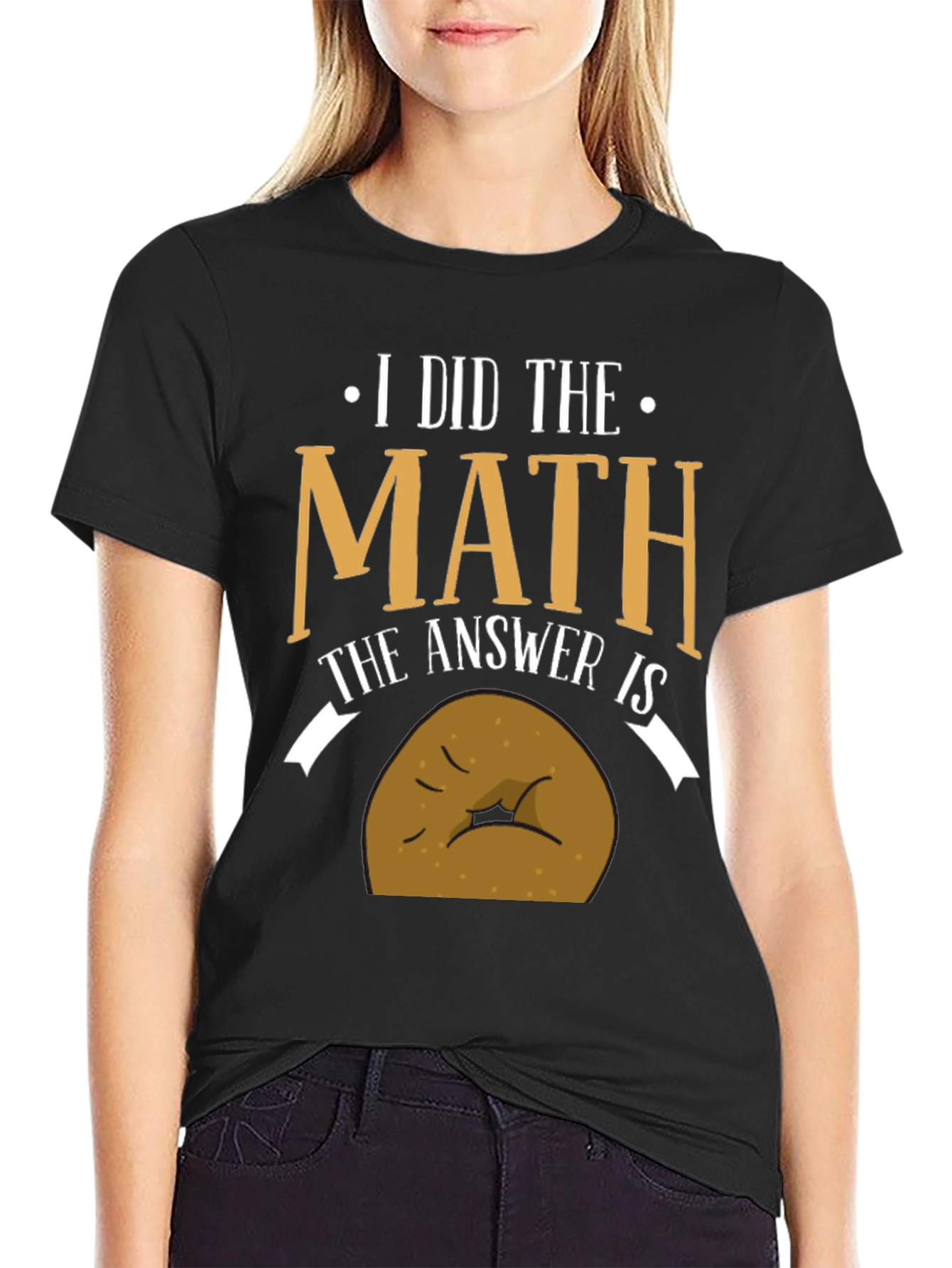 Black Math Potato Funny T-Shirt view 2
