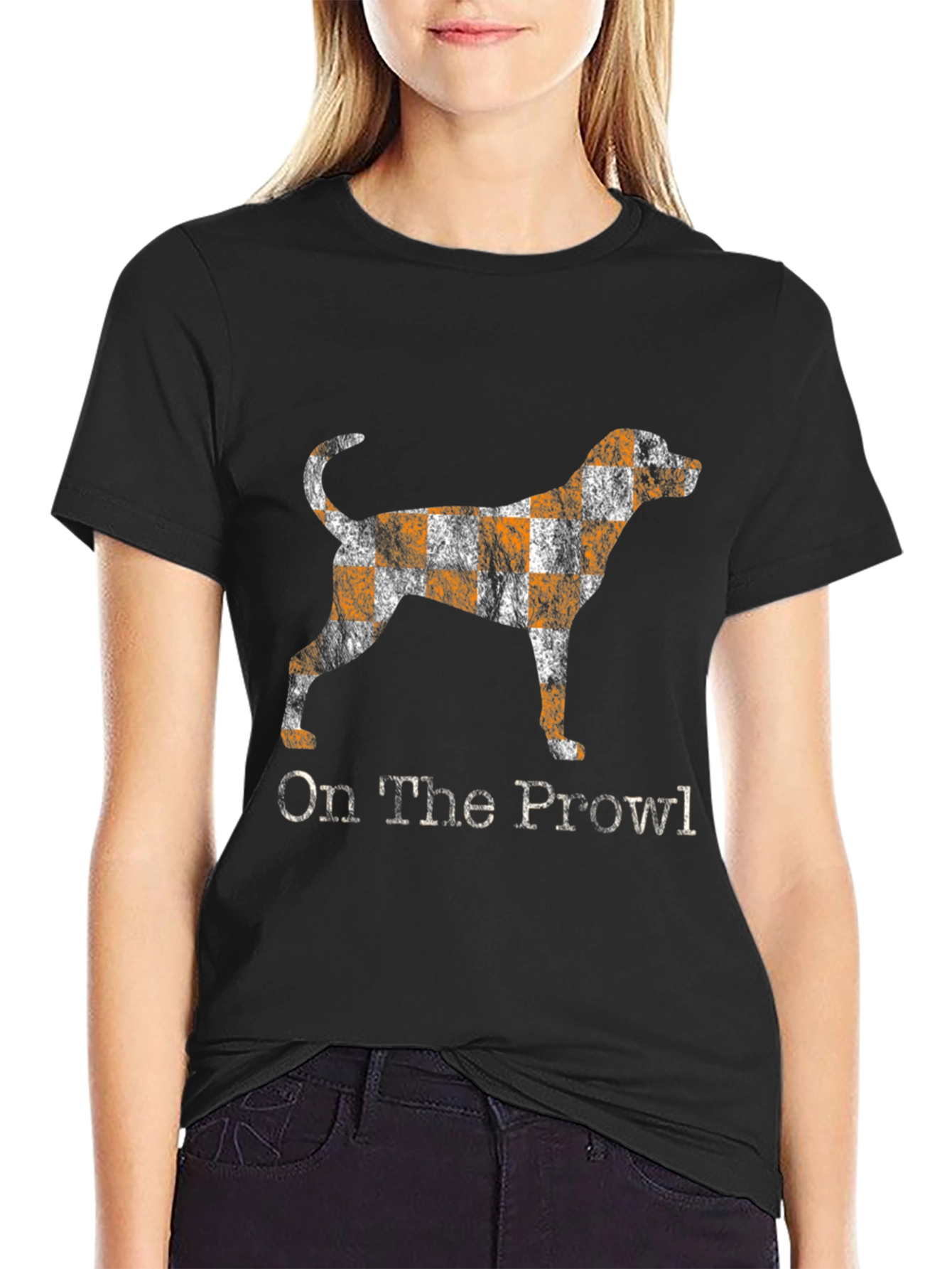 Black On The Prowl Dog Graphic T-Shirt view 2