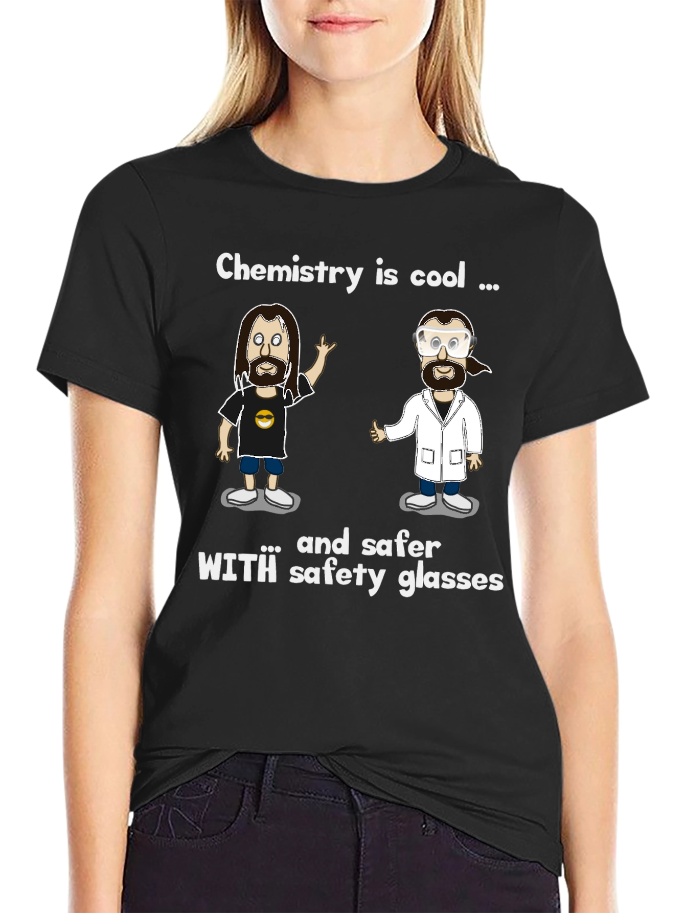 Black Chemistry Is Cool T-Shirt - Men's Black Graphic Tee view 2
