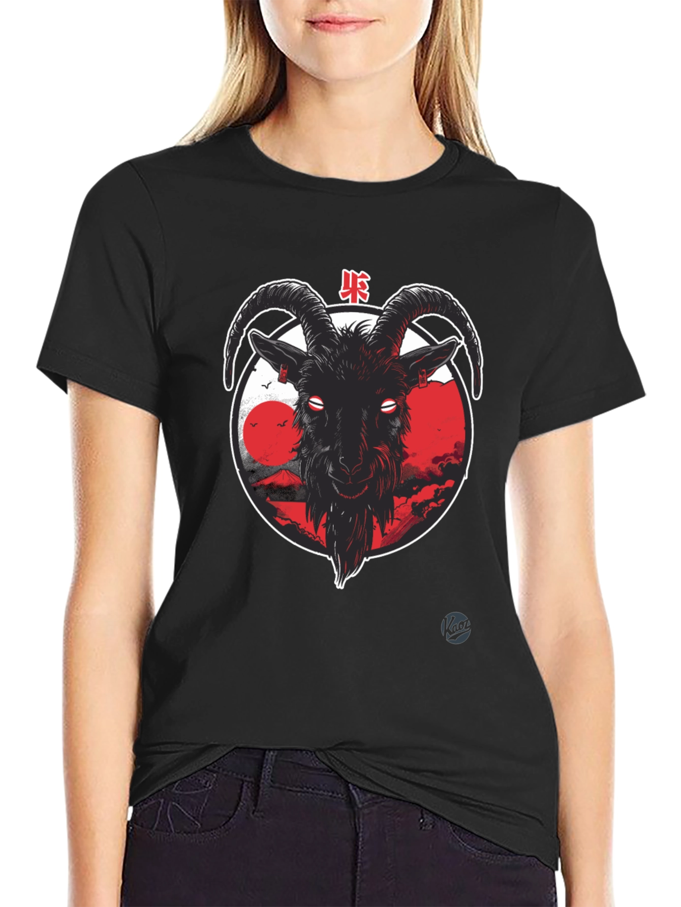 Goat Graphic Tee - Japanese Style Black T-Shirt - 2