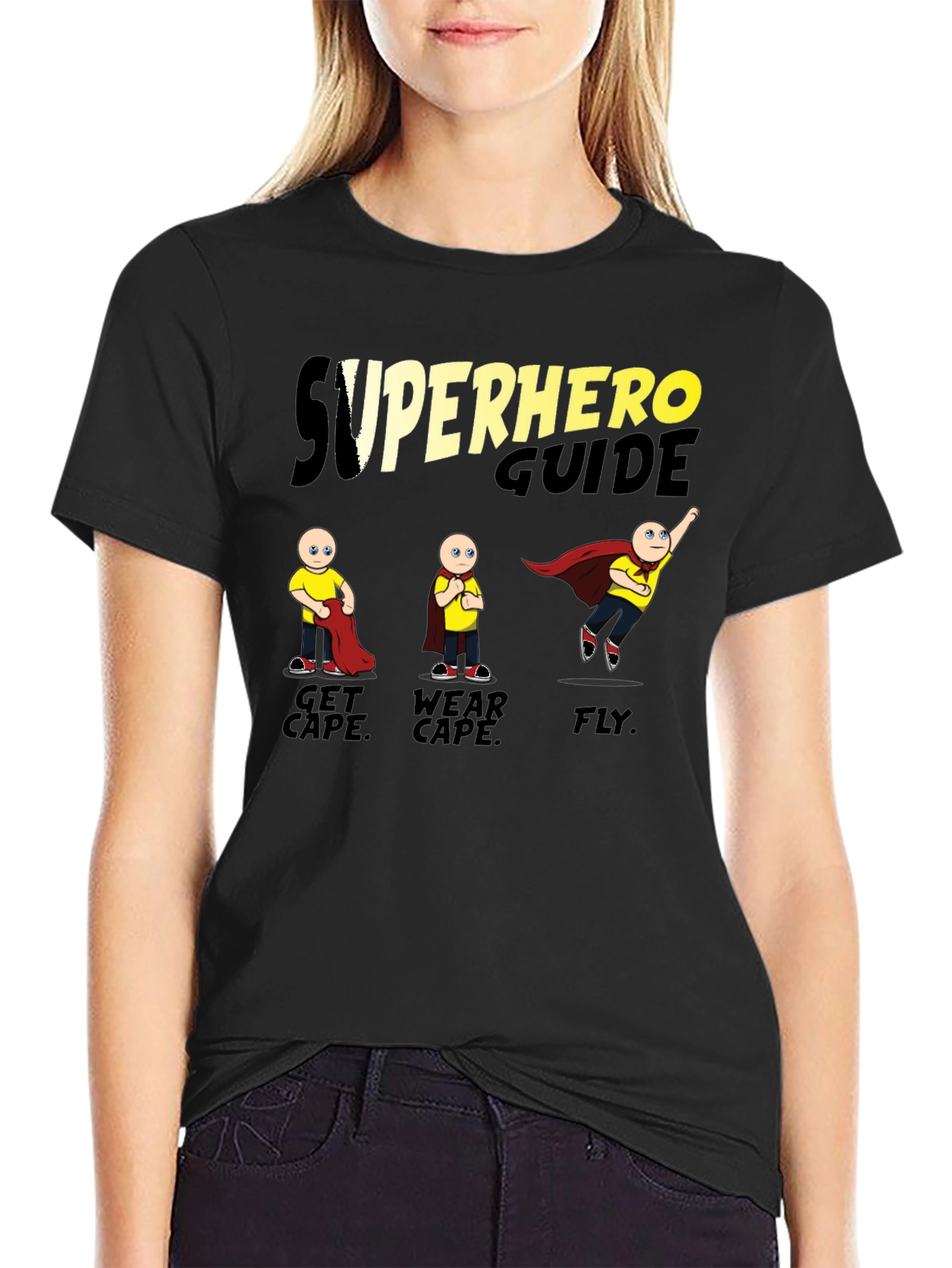 Black Superhero Guide T-Shirt view 2