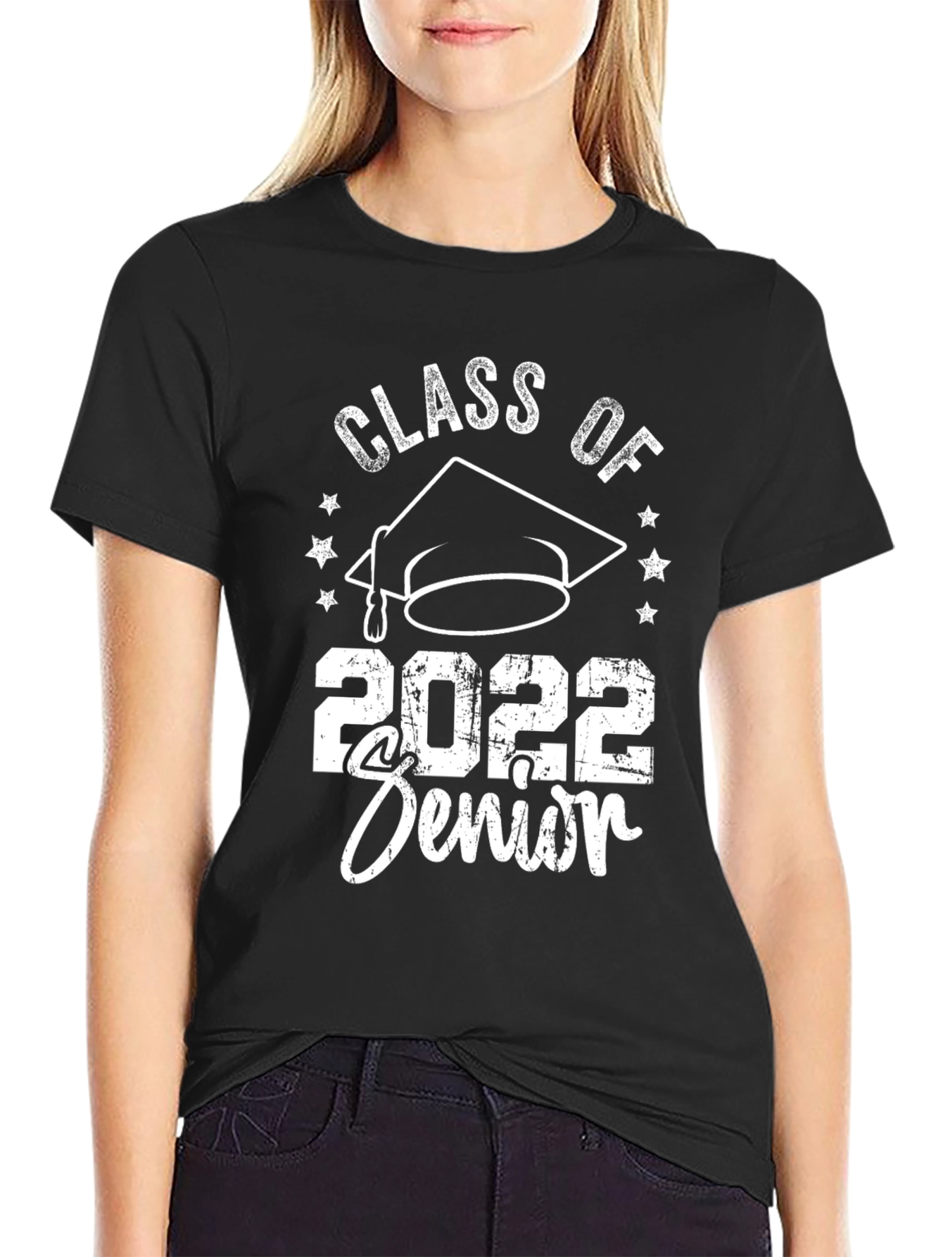Black Class of 2022 Senior T-Shirt view 2
