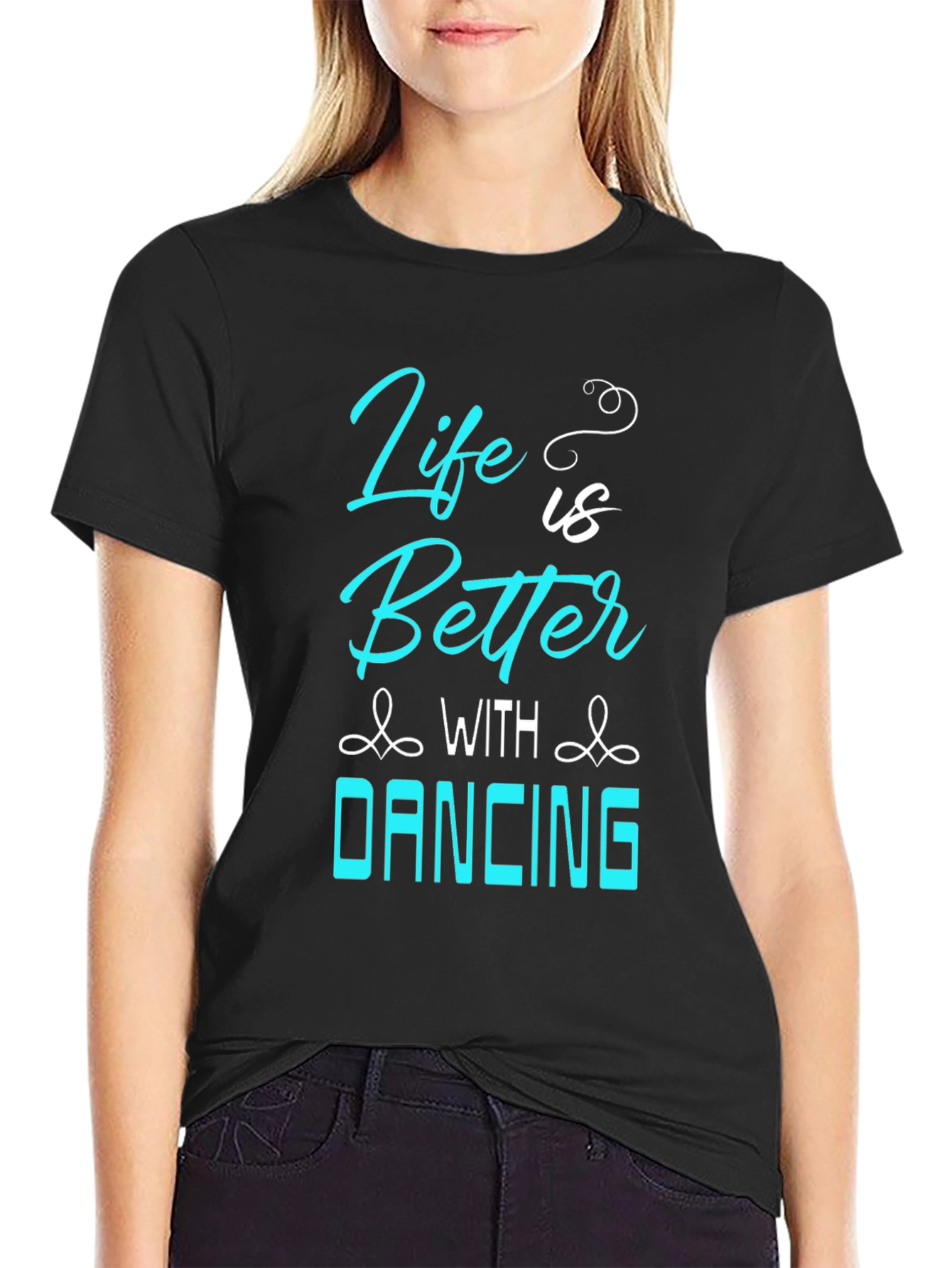 Black Life is Better with Dancing Graphic Tee view 2