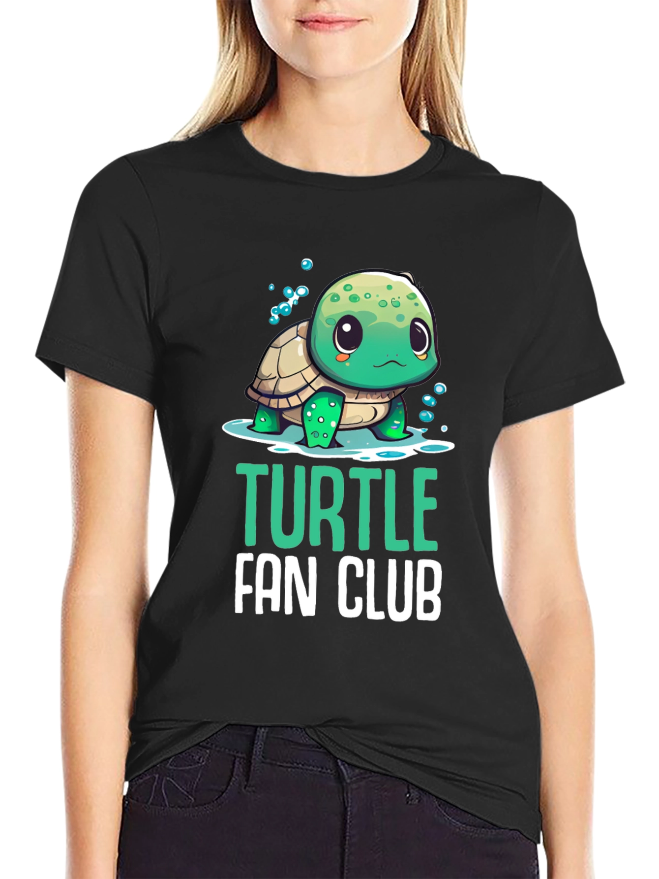 Black Turtle Fan Club Black T-Shirt view 2