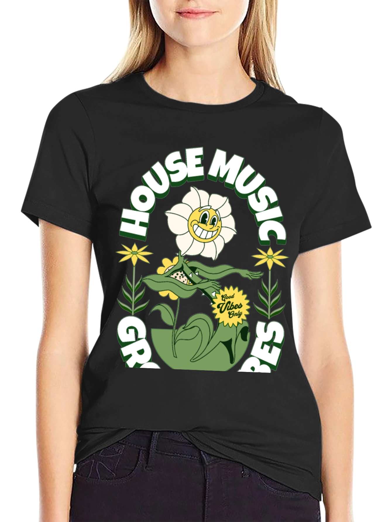 Black House Music Grooves Tee view 2