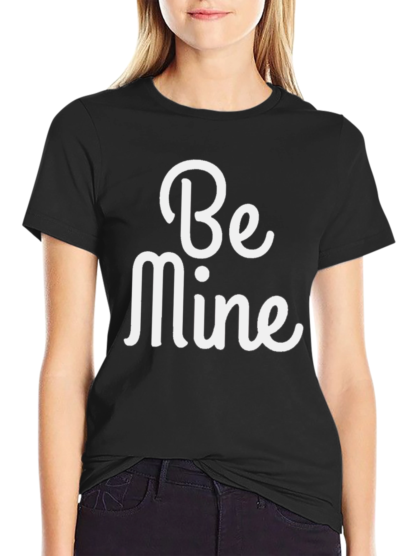 Black Be Mine T-Shirt: Valentine's Day Apparel view 2