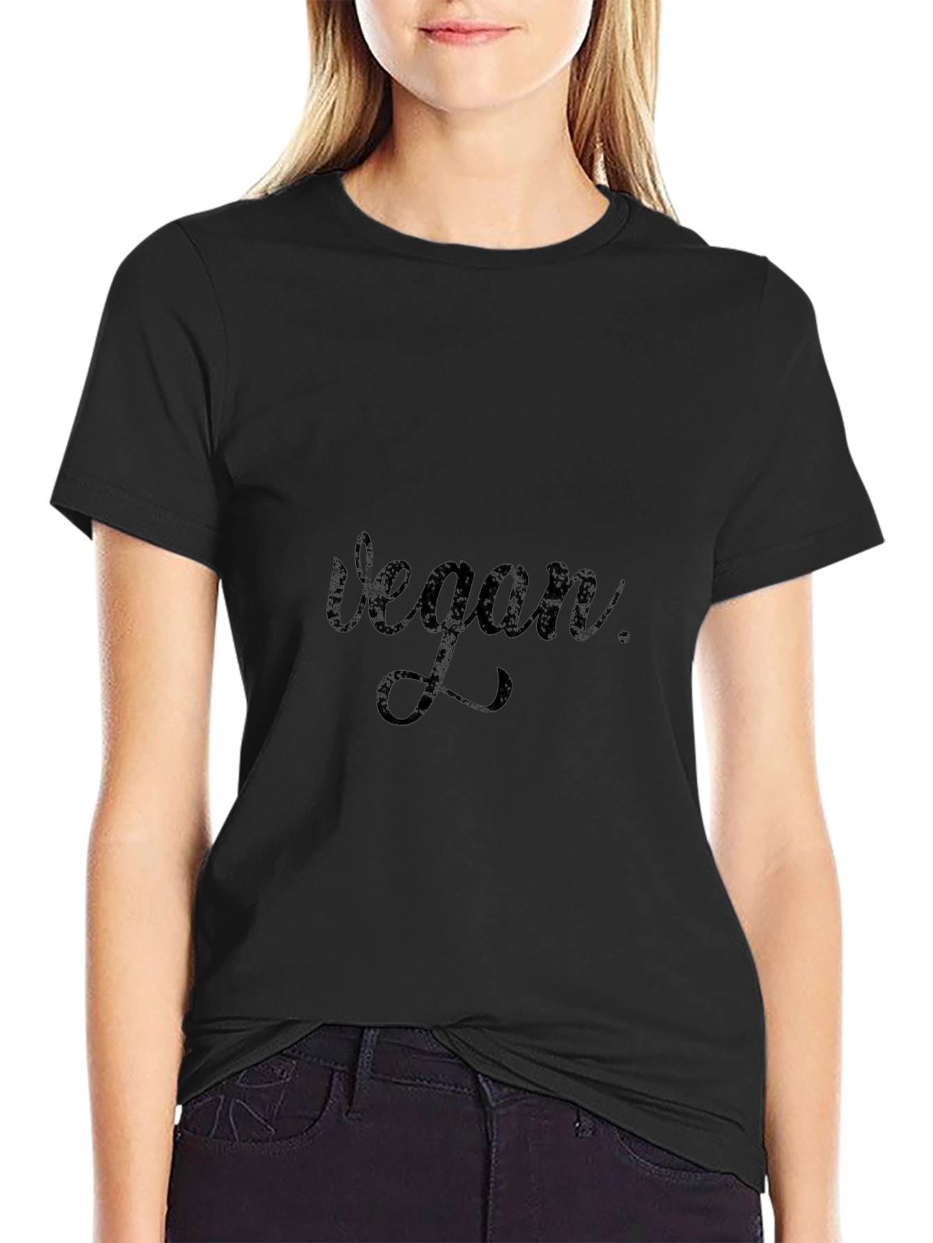 Black Vegan Lifestyle T-Shirt - Black view 2