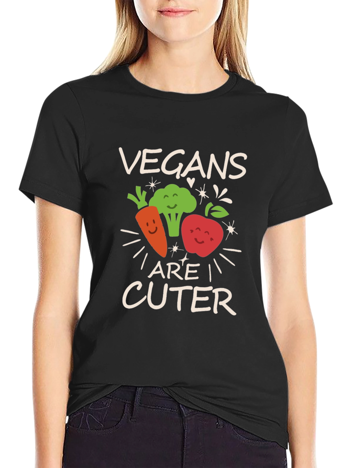 Black Vegans Are Cuter Graphic Tee view 2