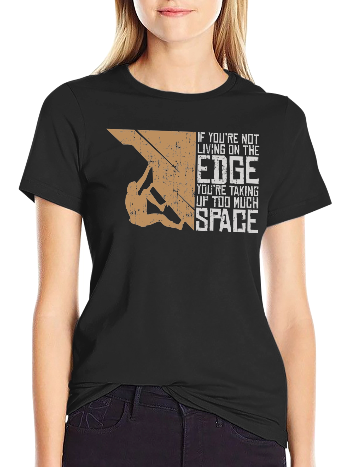 Black Climbing Edge Graphic T-Shirt view 2