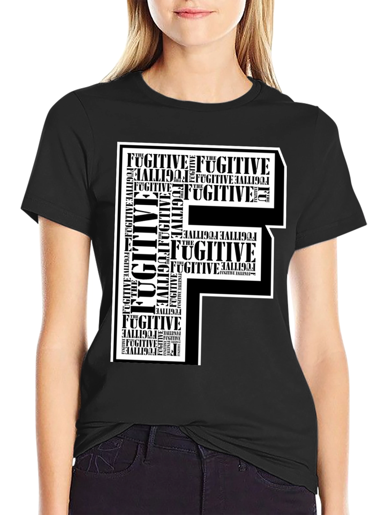 Fugitive F Graphic Print T-Shirt - 2