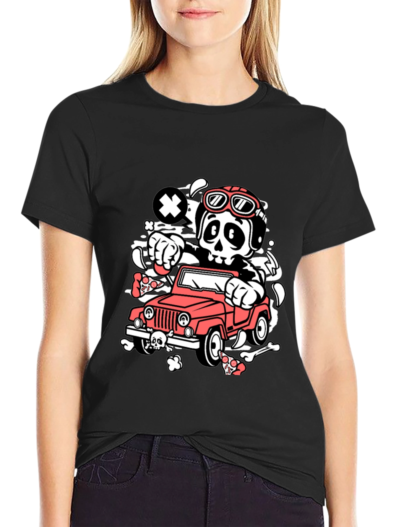 Black Skull Driver Black T-Shirt view 2