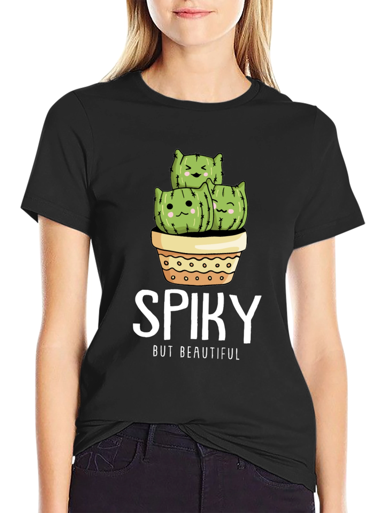 Black Spiky But Beautiful Cactus T-Shirt view 2