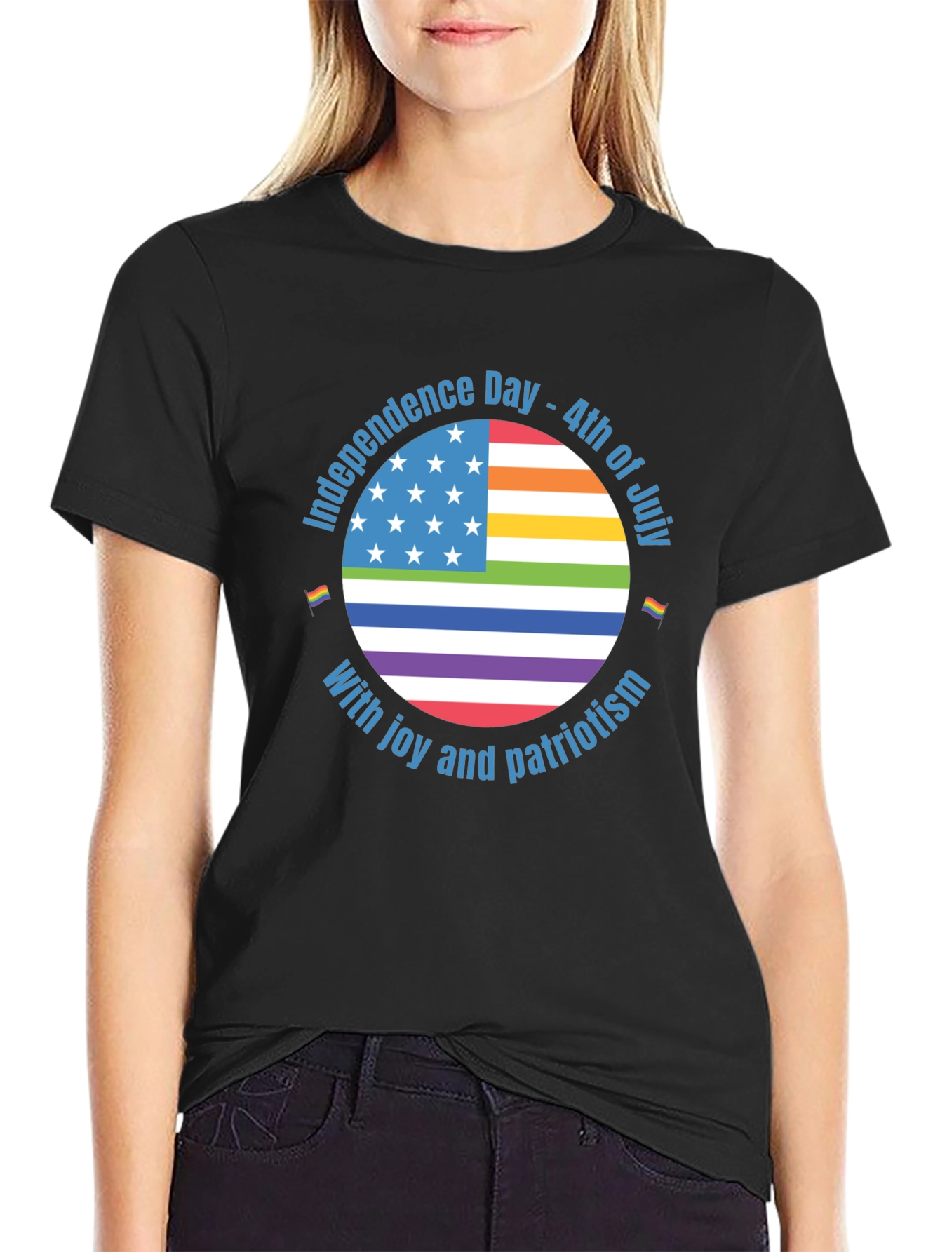 Black Patriotic Pride T-Shirt - Independence Day view 2