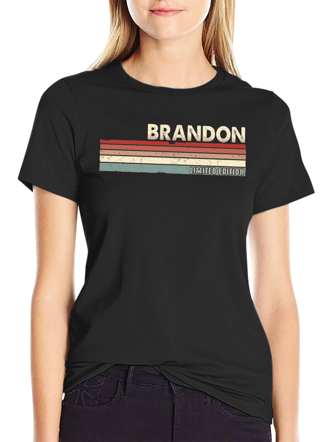 Black Brandon Limited Edition Retro T-Shirt view 2