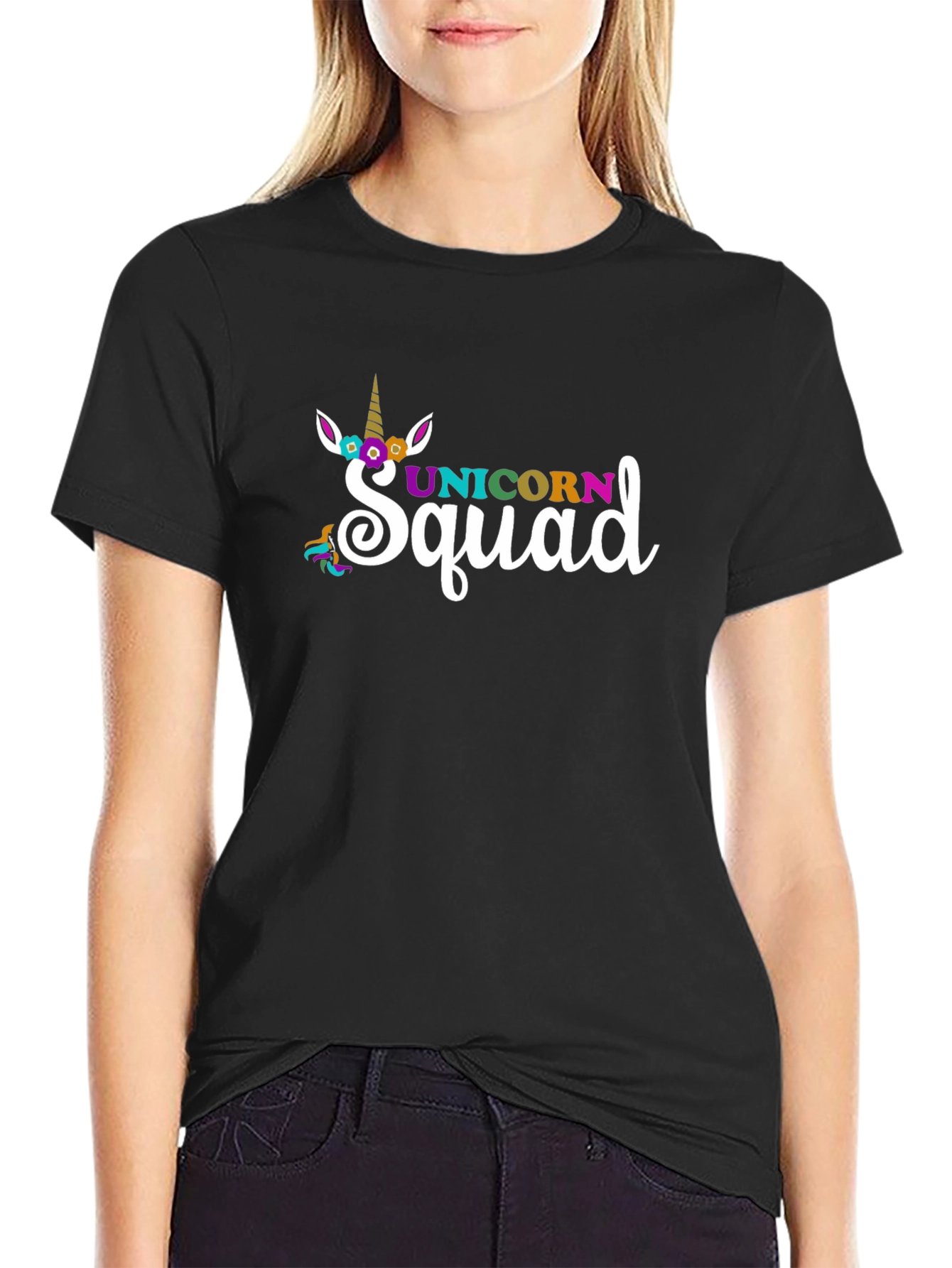 Black Unicorn Squad Black T-Shirt view 2