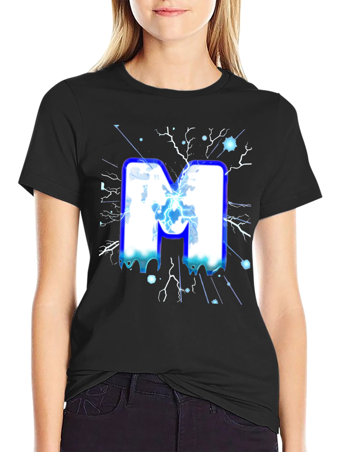 Black Electric M Black T-Shirt view 2