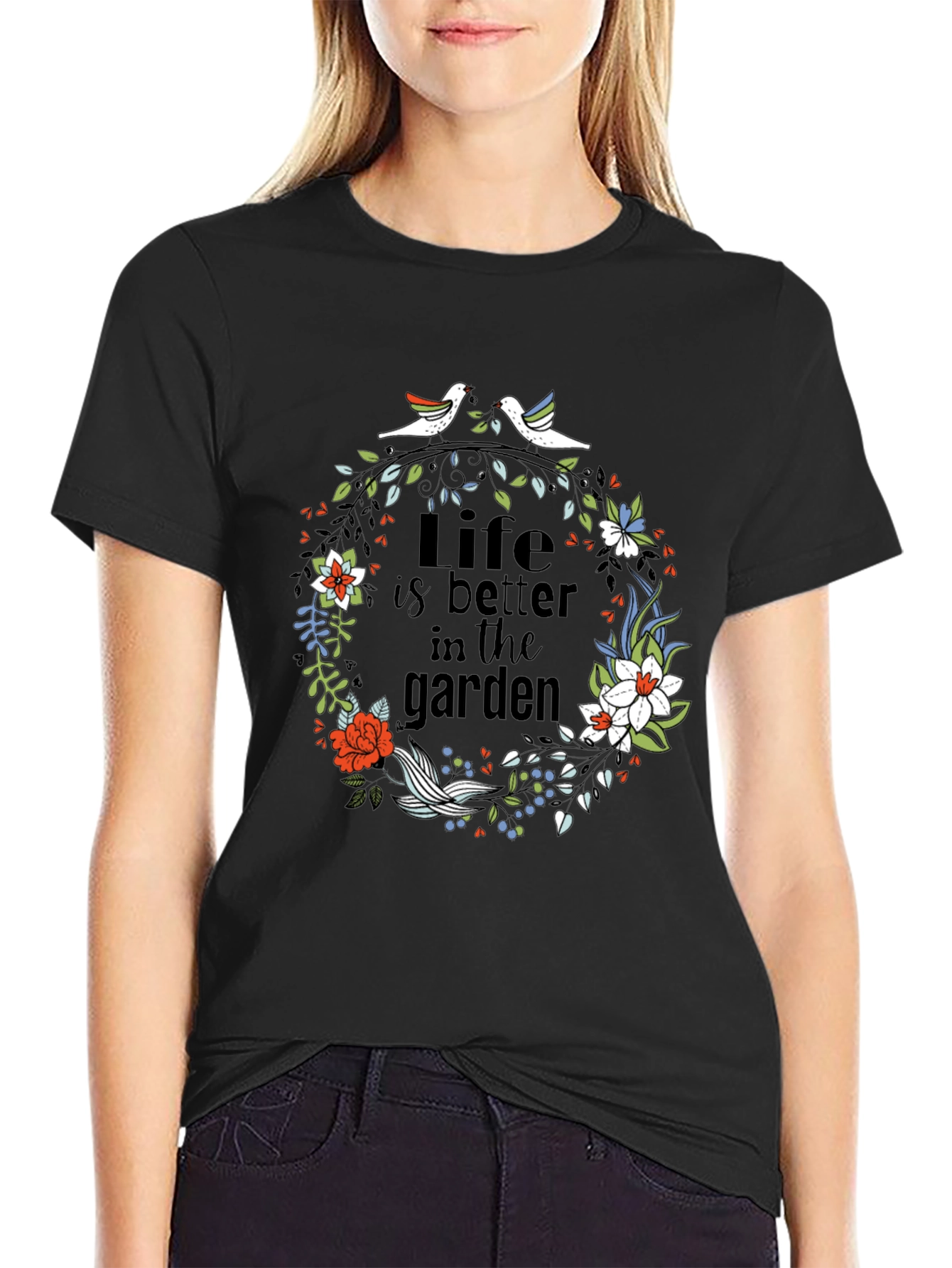 Black Life is Better in the Garden T-Shirt view 2