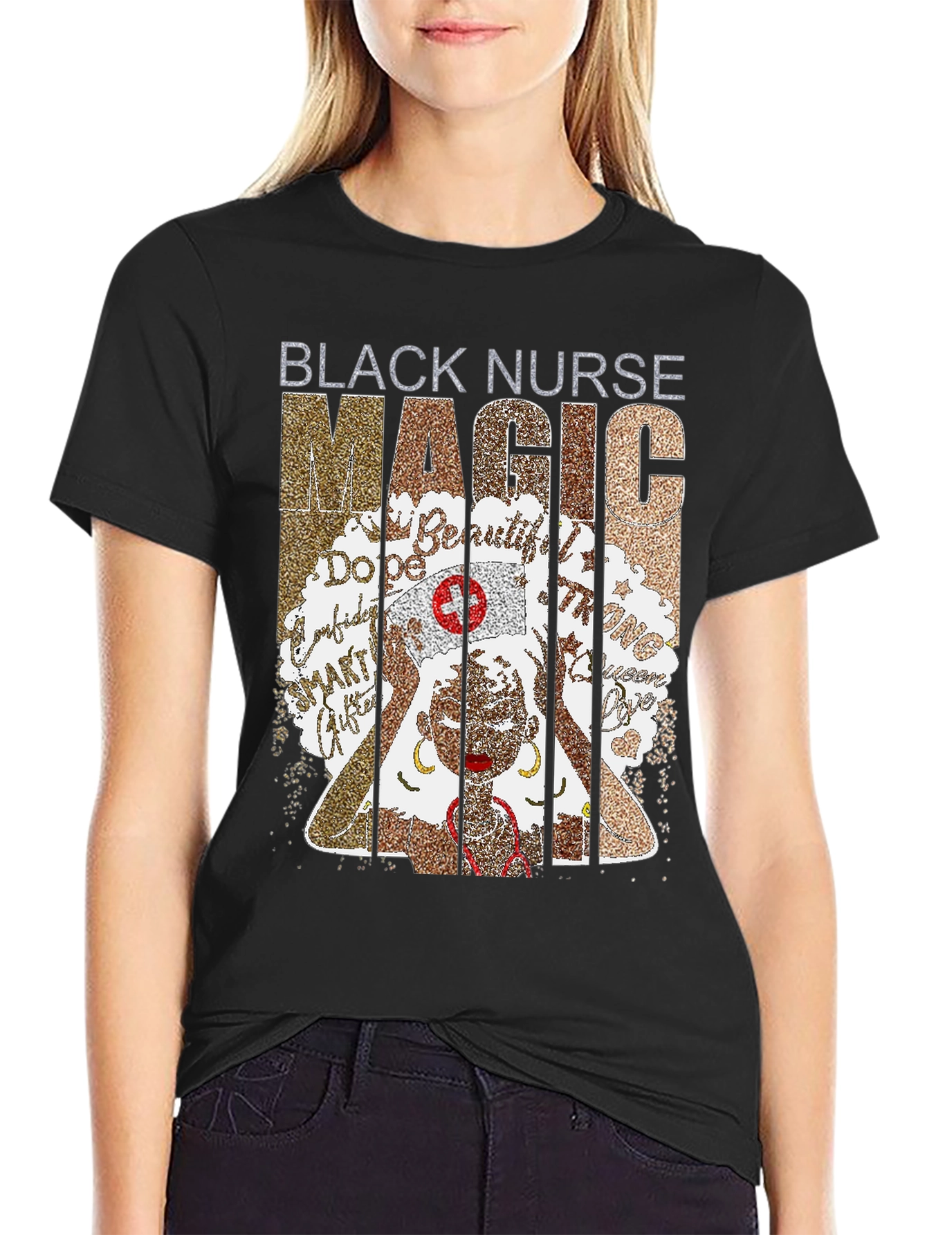 Black Black Nurse Magic T-Shirt view 2