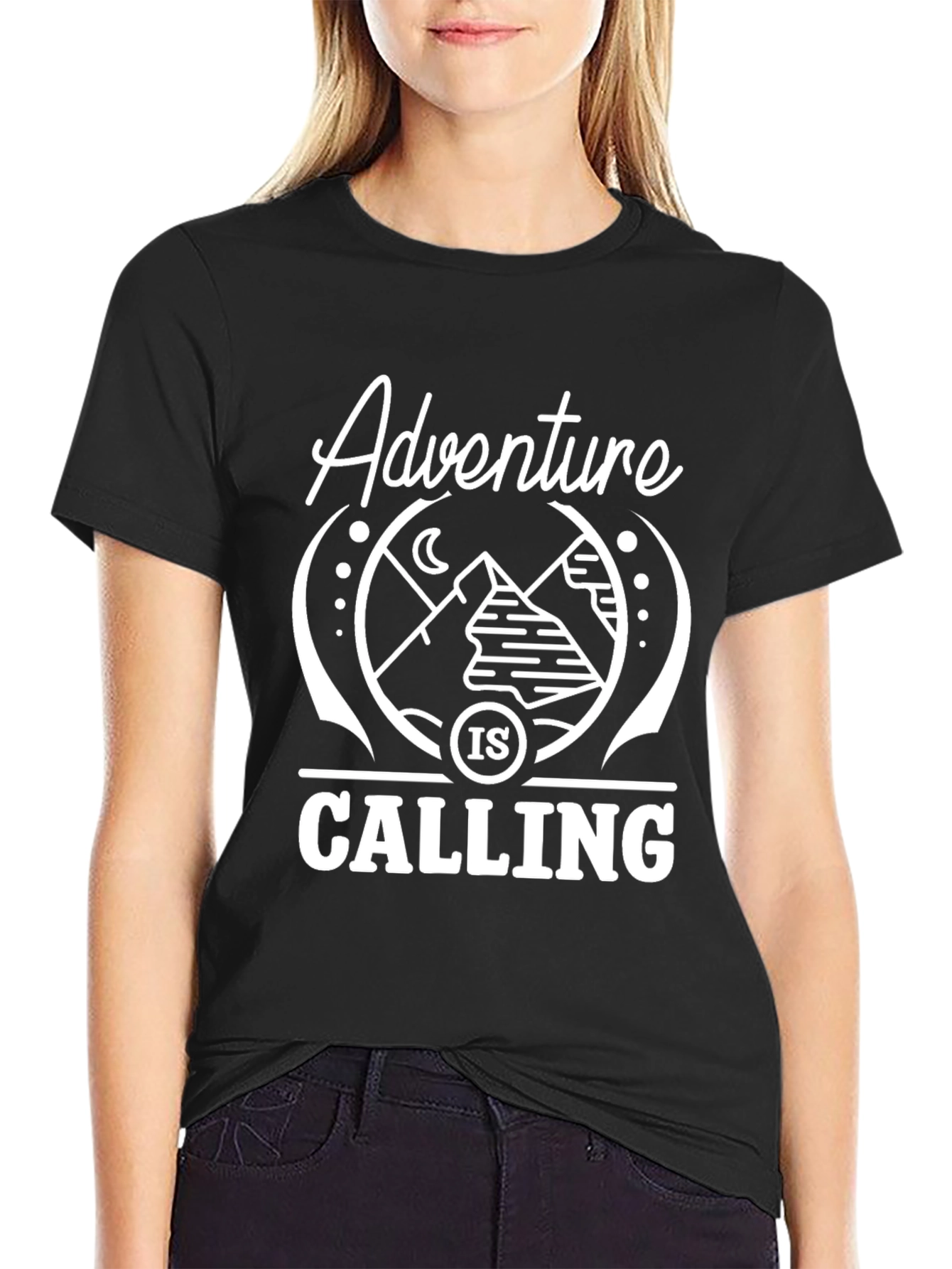 Black Adventure is Calling Tee view 2