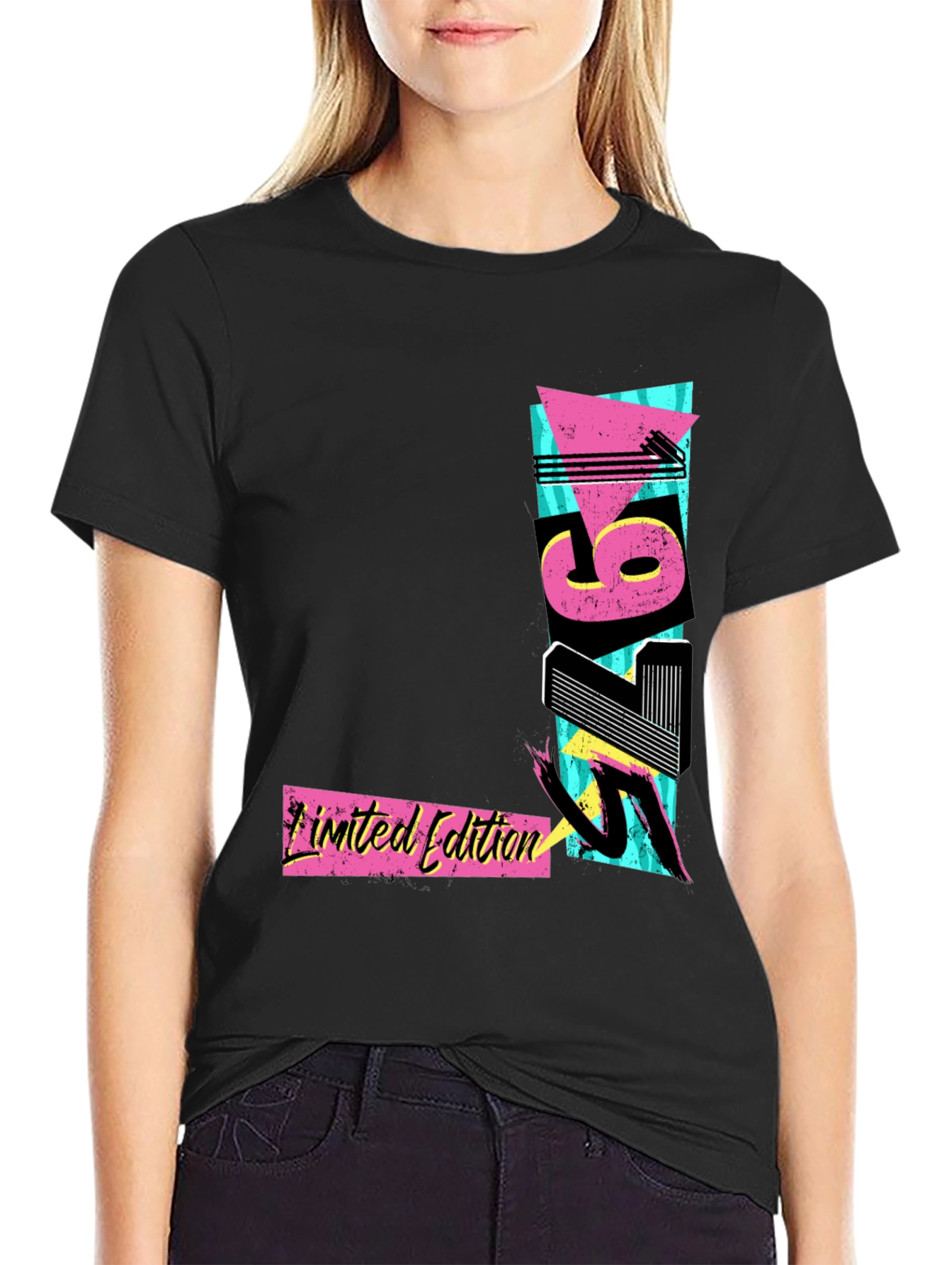 Black Limited Edition 1975 Retro T-Shirt view 2