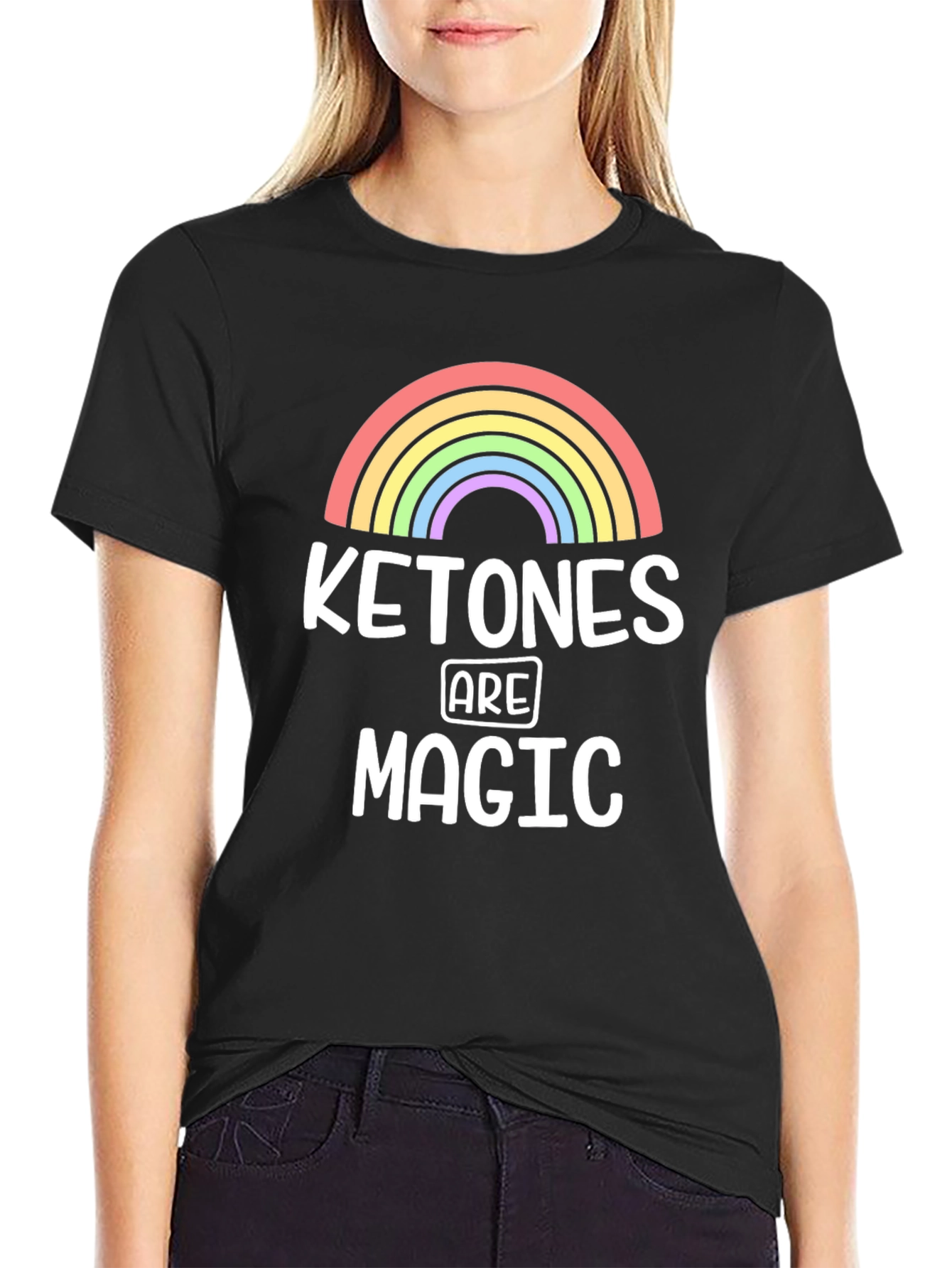Black Ketones Are Magic T-Shirt - Black view 2