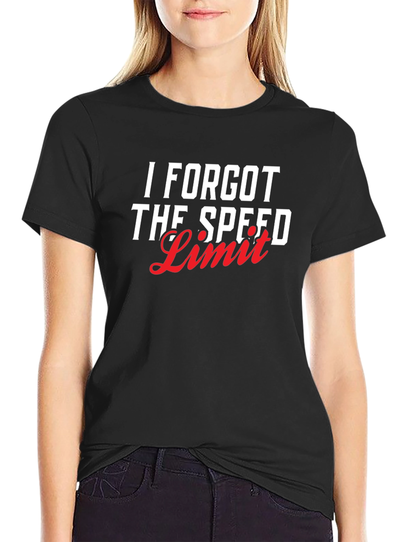 Black I Forgot The Speed Limit Graphic T-Shirt view 2