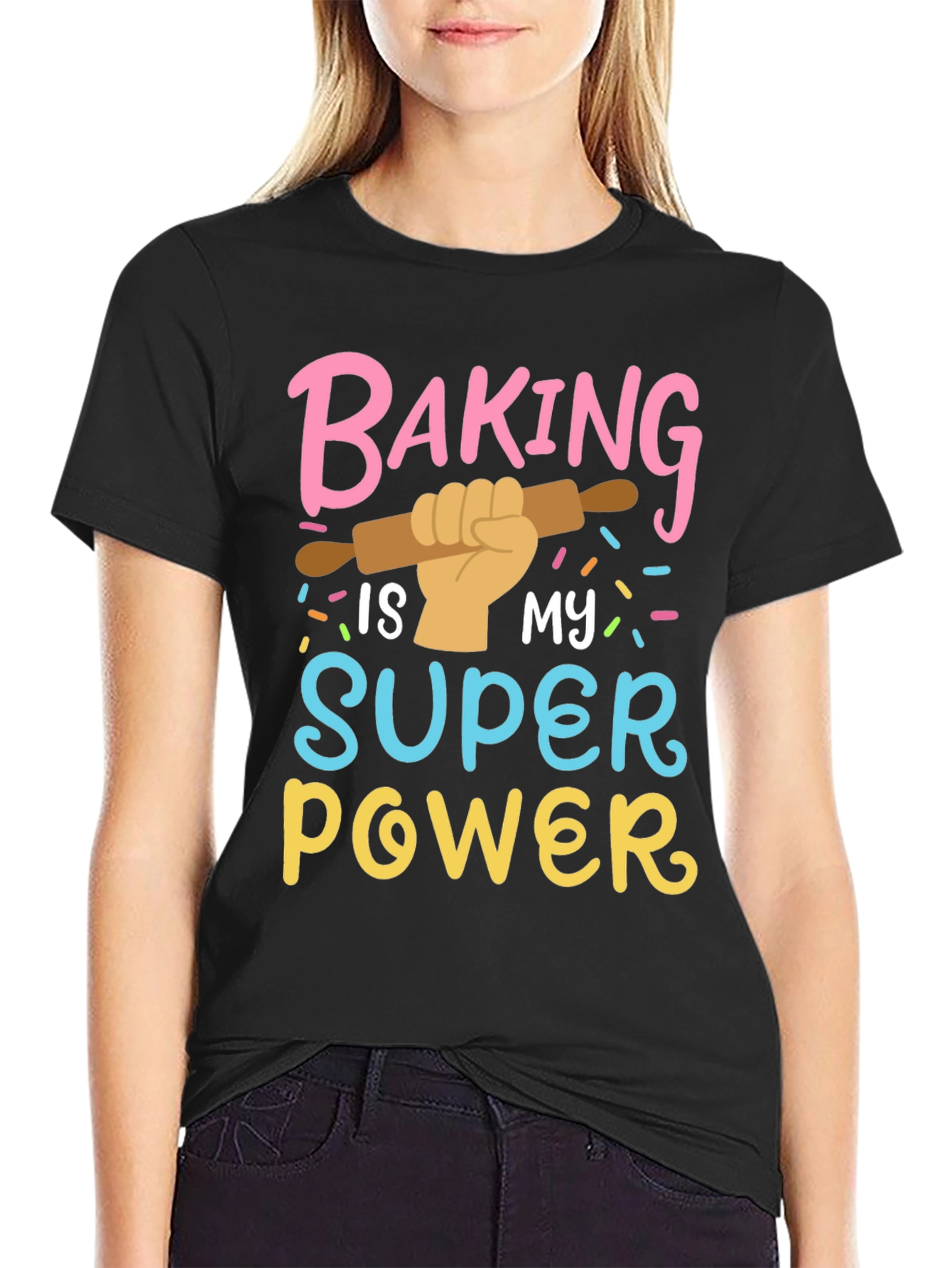 Black Baking is My Super Power T-Shirt view 2