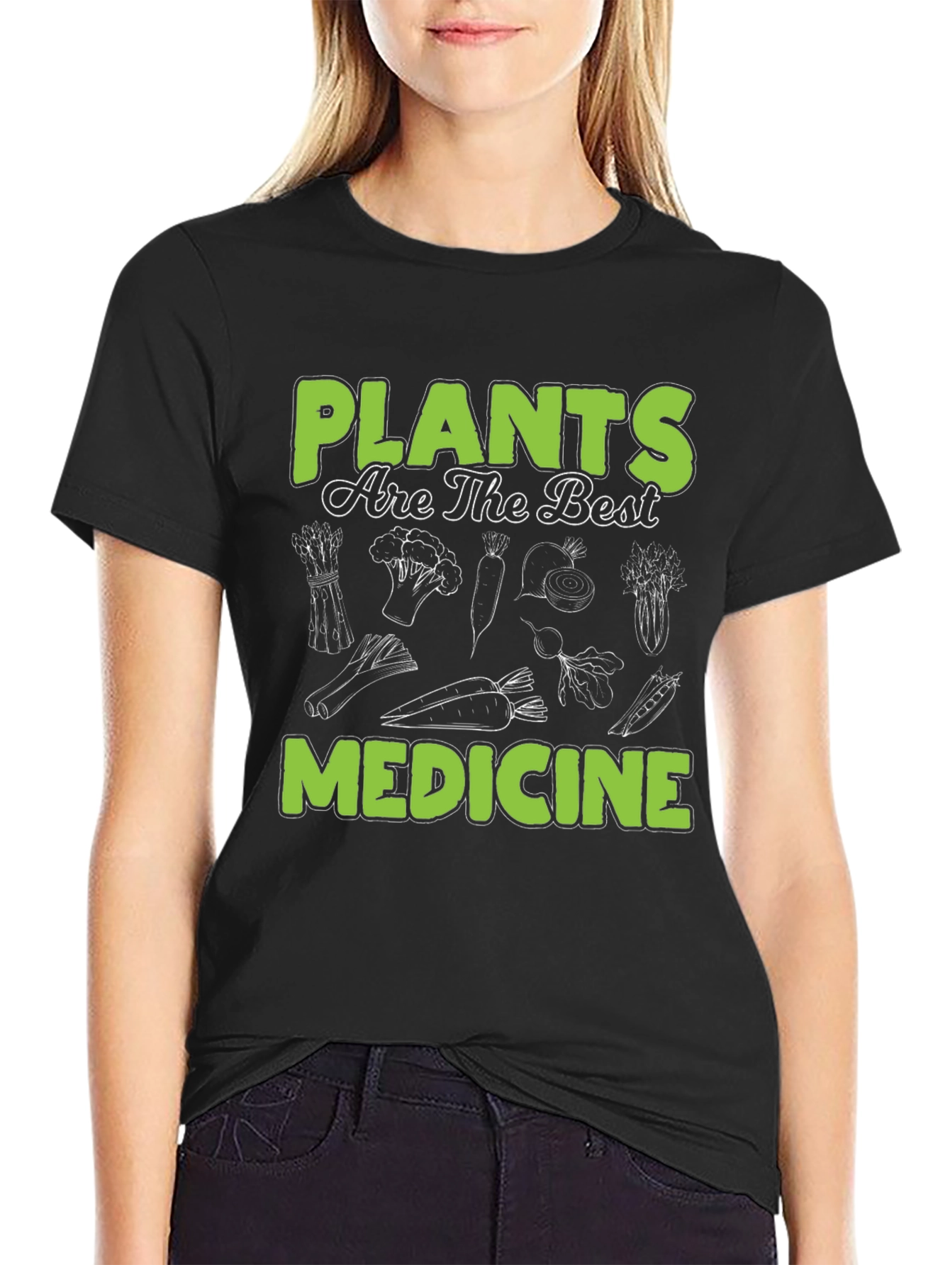 Black Plants are the Best Medicine T-Shirt view 2
