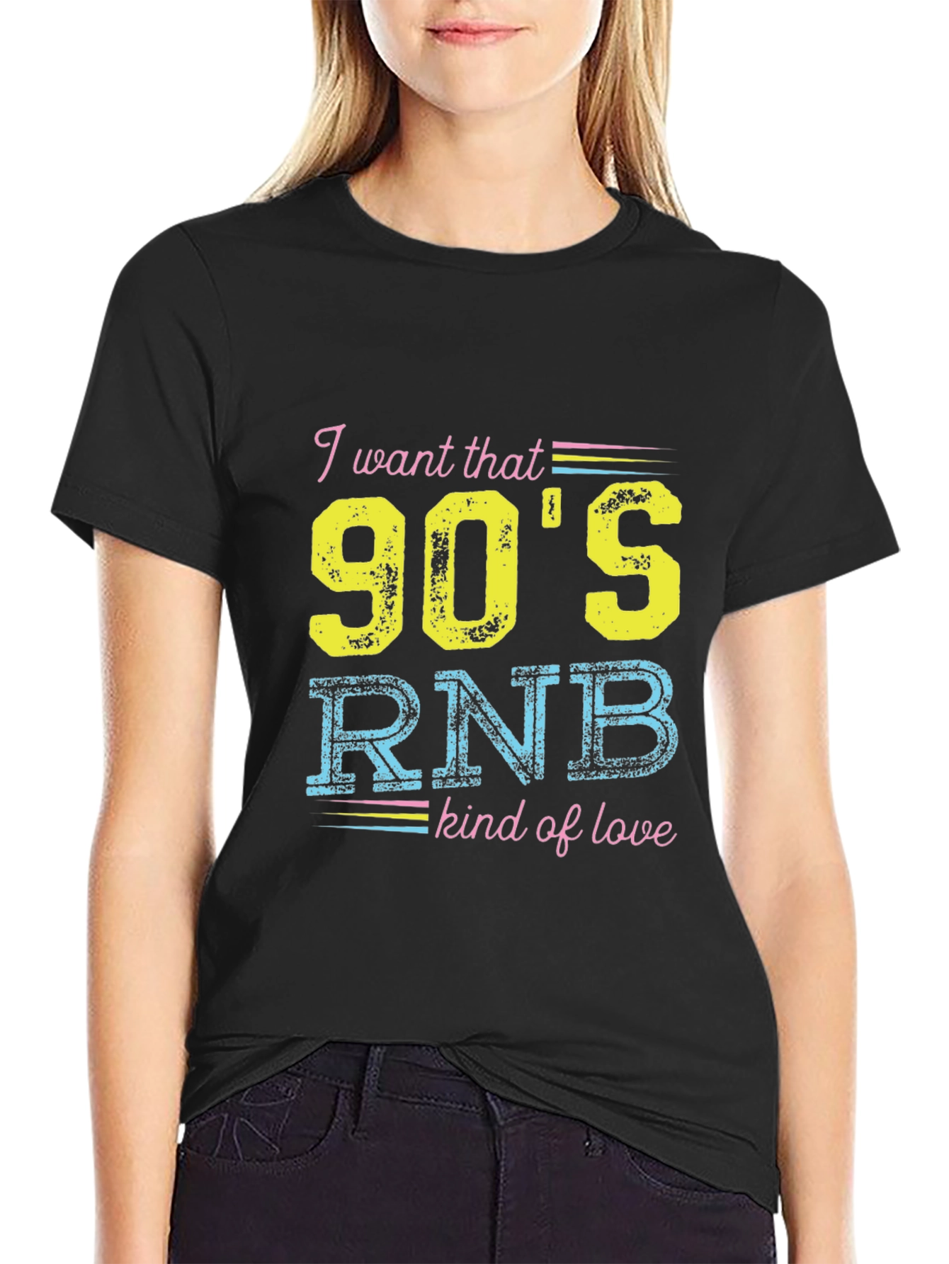 Black 90's RNB Kind of Love T-Shirt view 2