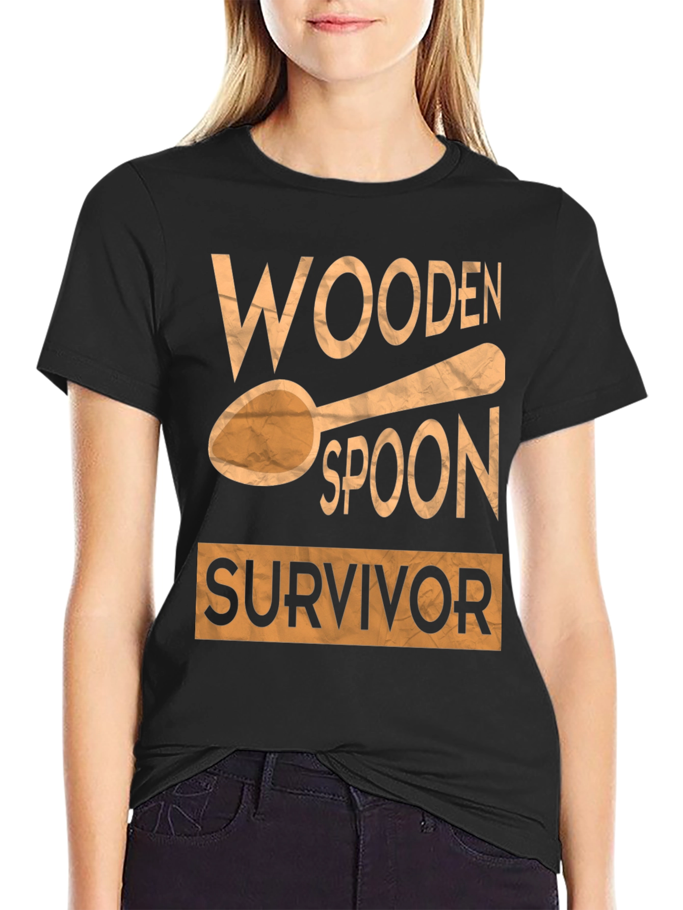 Black Wooden Spoon Survivor Graphic T-Shirt view 2
