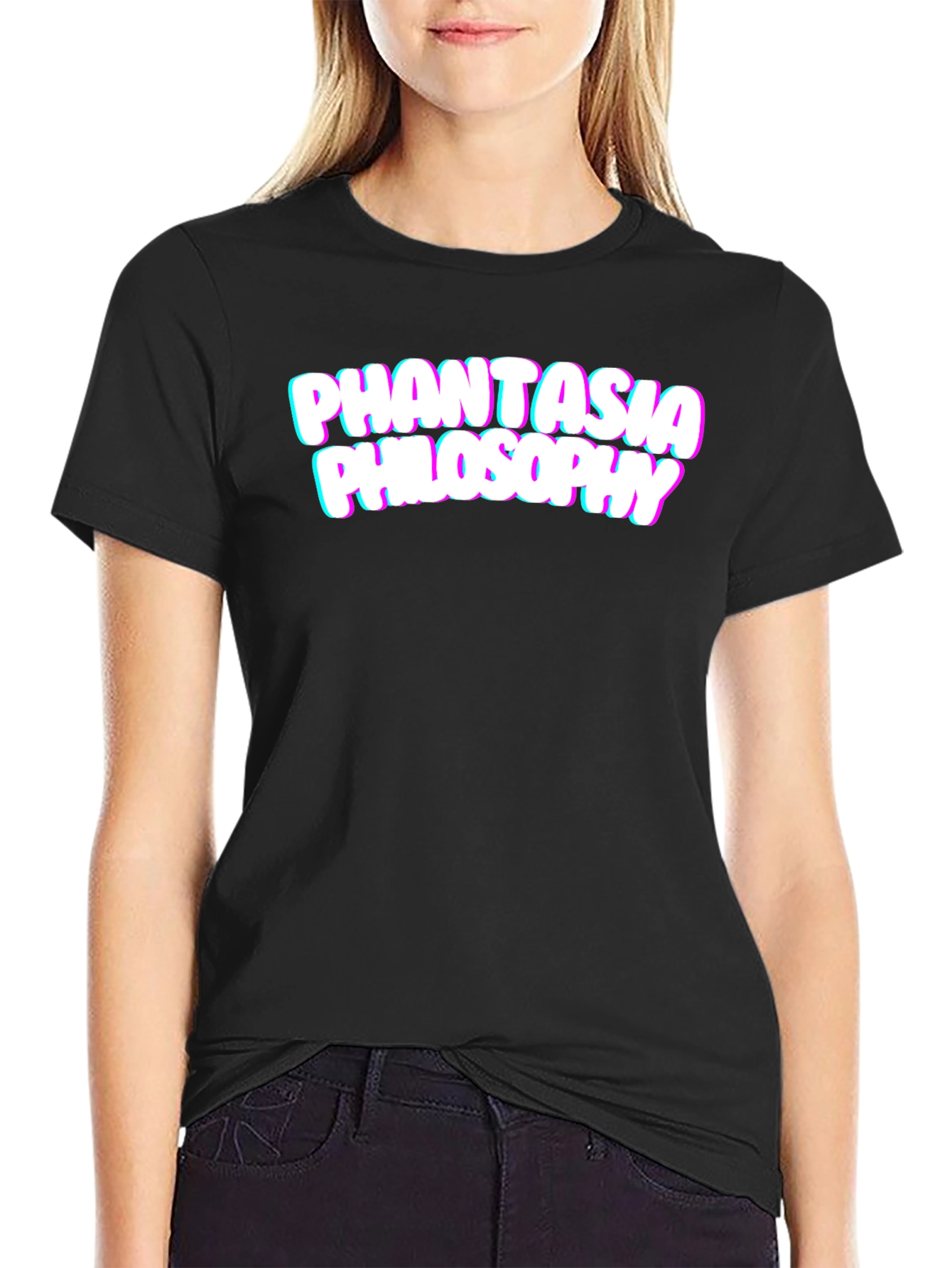 Black Phantasia Philosophy Graphic T-Shirt view 2
