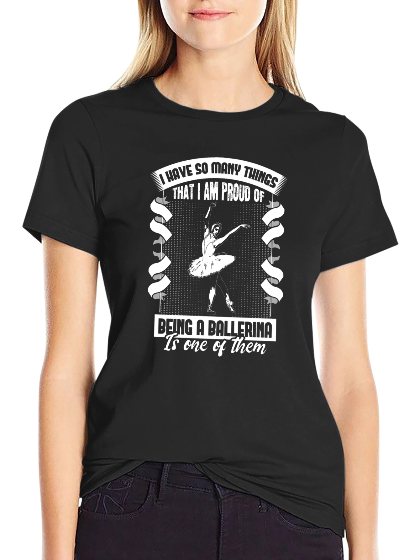 Black Ballerina Pride T-Shirt - Dance Lover Tee view 2