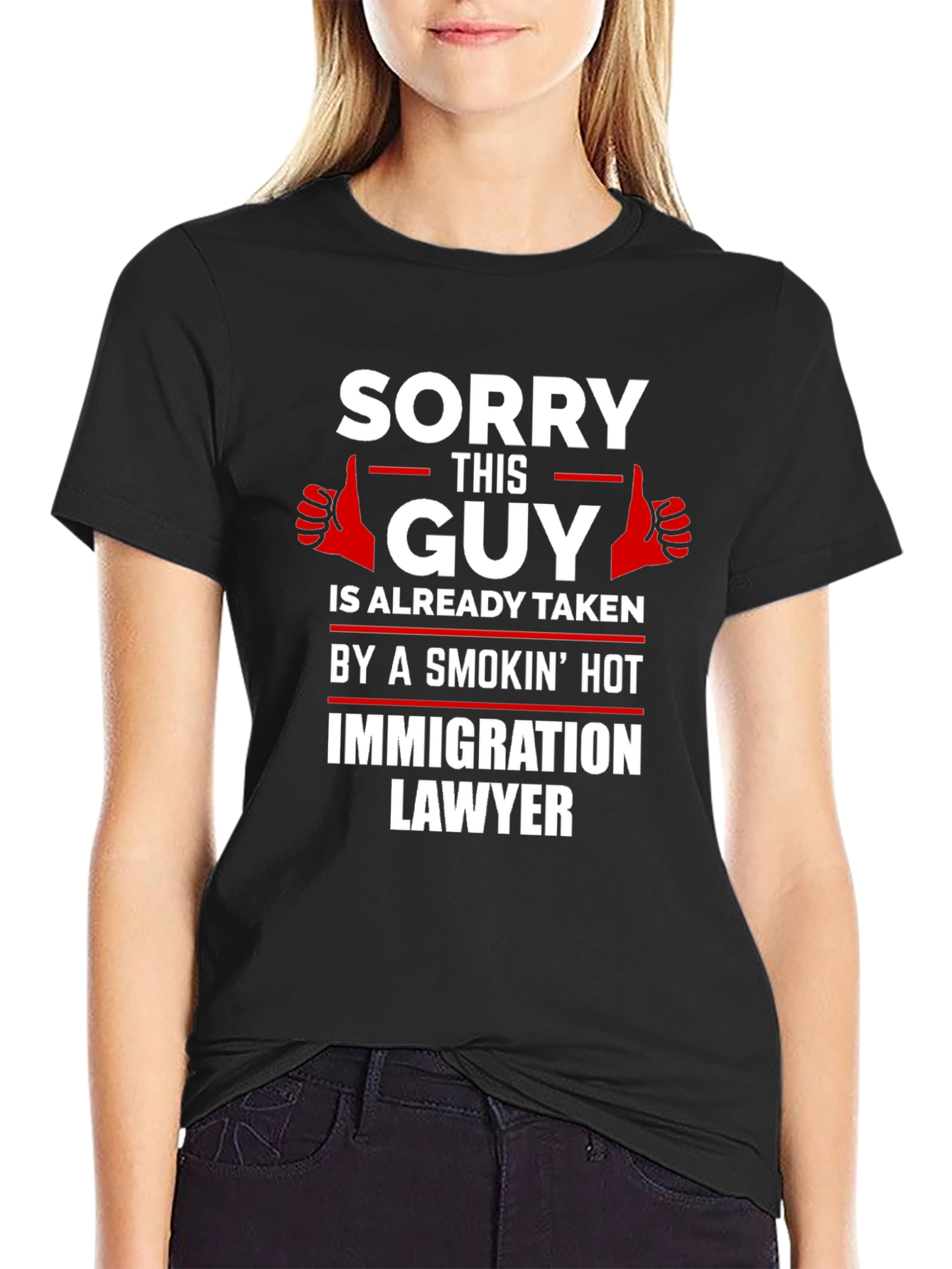 Black Taken By Smokin' Hot Immigration Lawyer Graphic T-Shirt view 2