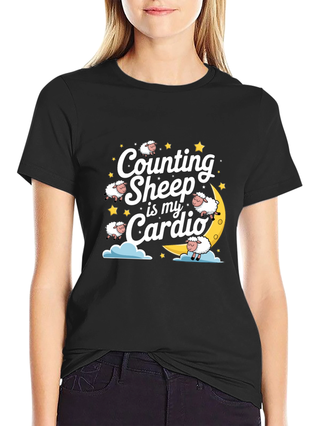 Black Counting Sheep Cardio Tee view 2