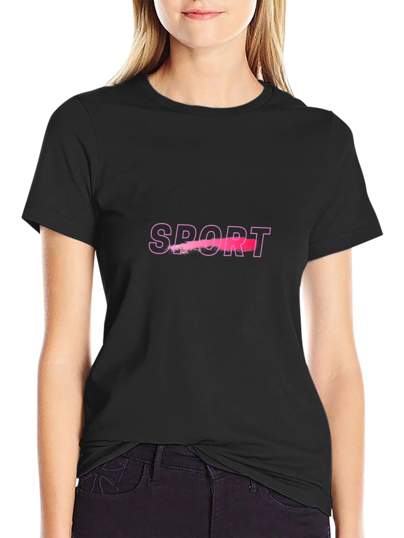 Sport Graphic Black T-Shirt - 2