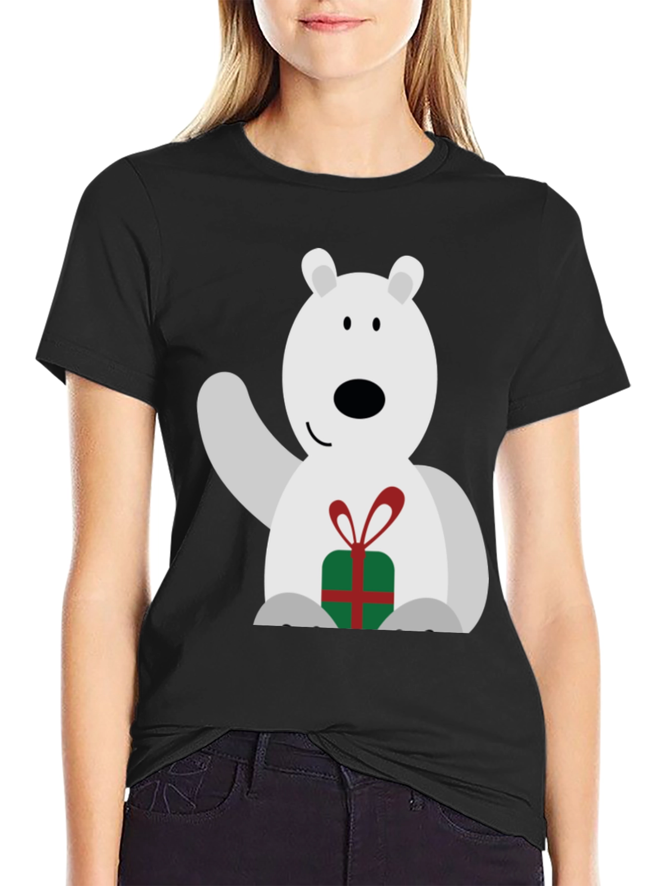 Black Polar Bear Gift Tee view 2