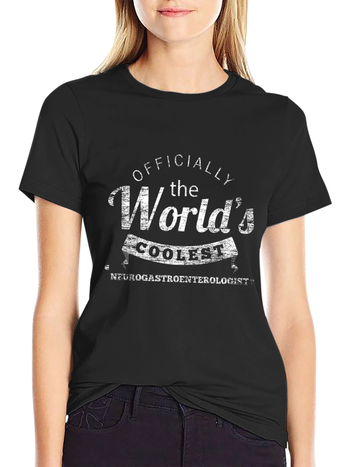 Black World's Coolest Neurogastroenterologist T-Shirt view 2