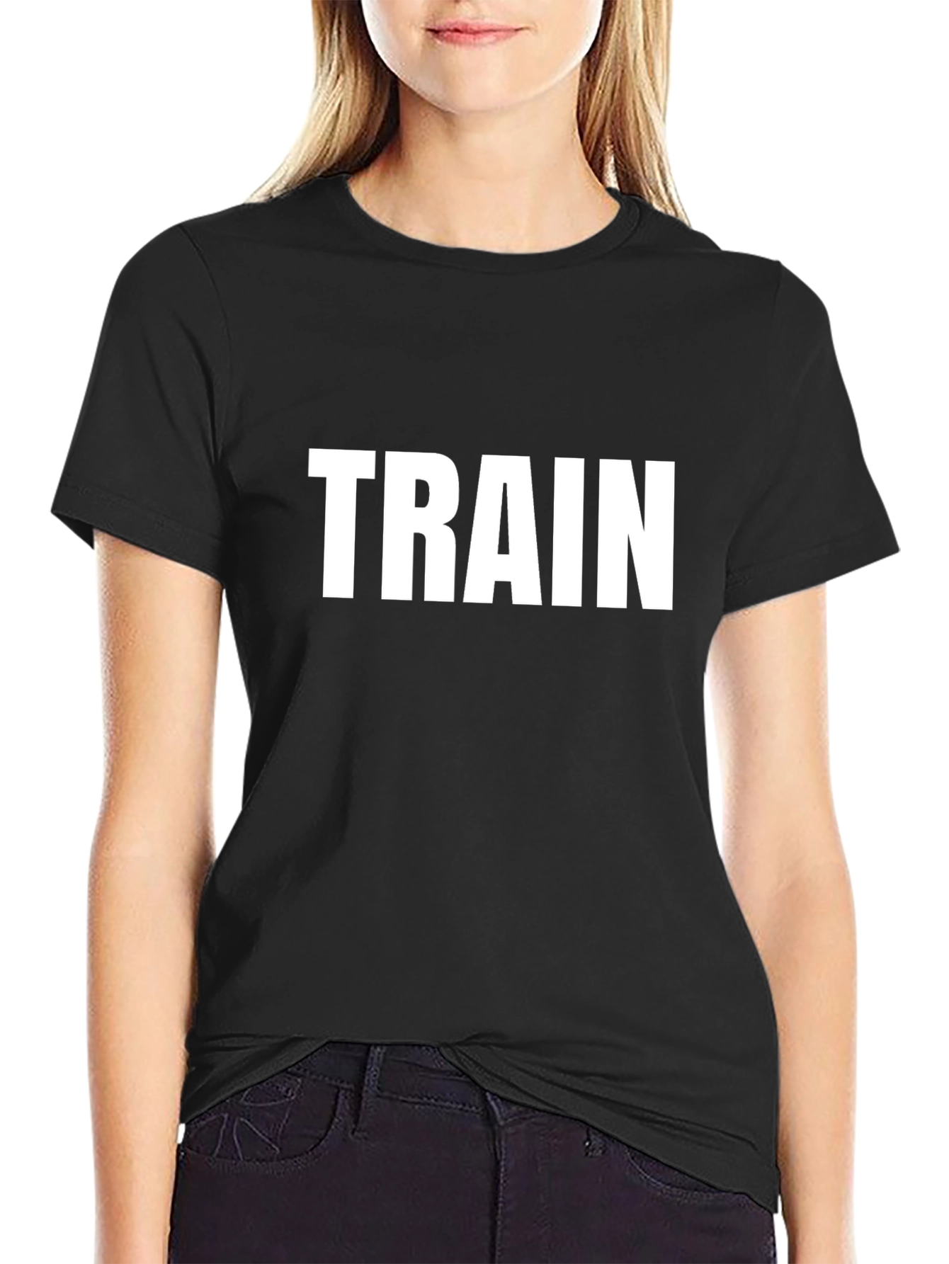 Black Train Graphic Tee - Bold Statement Shirt view 2