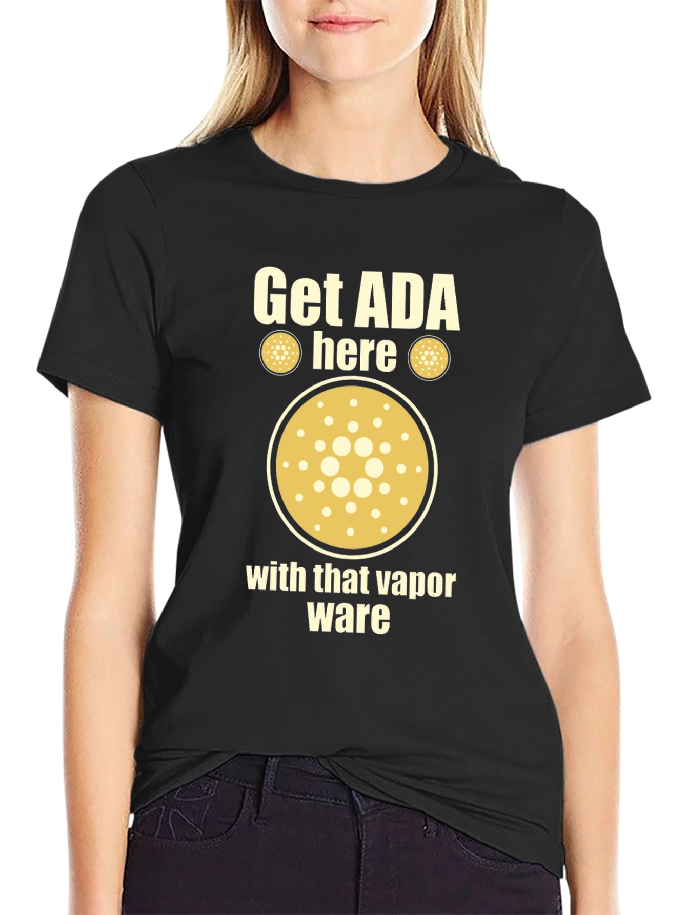 Black Get ADA Here Crypto T-Shirt view 2