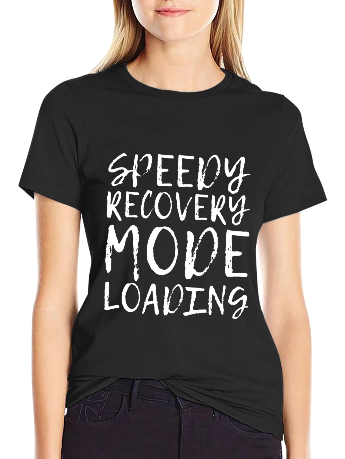 Black Speedy Recovery Mode Loading T-Shirt view 2