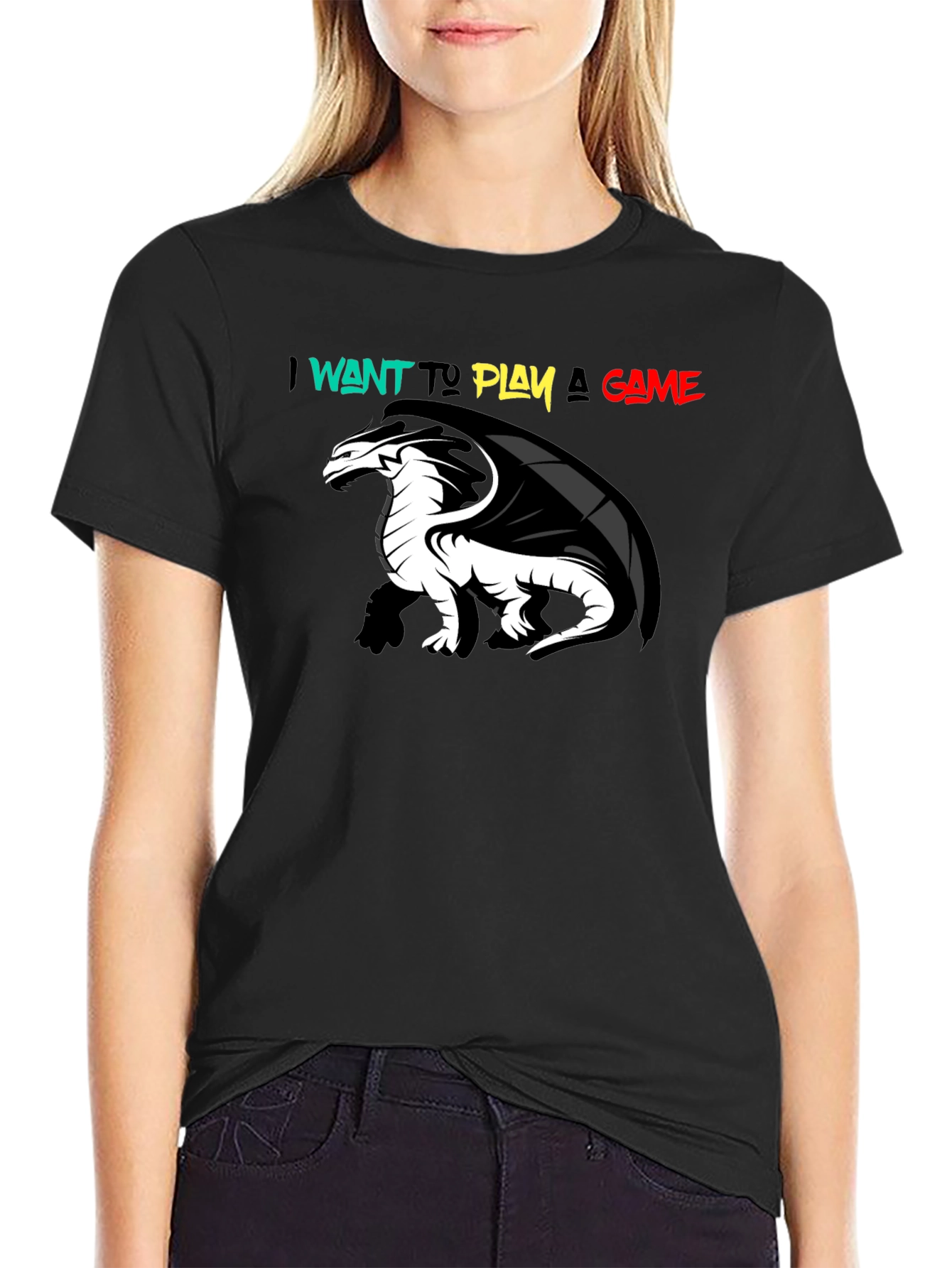 Black Dragon Game T-Shirt - Black view 2
