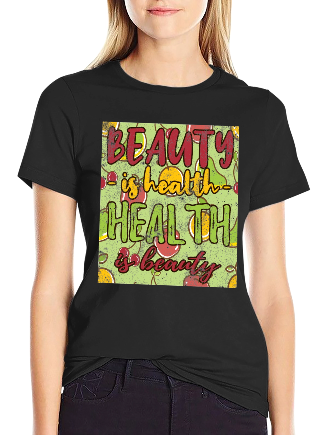 Black Beauty is Health T-Shirt - Wellness Graphic Tee view 2