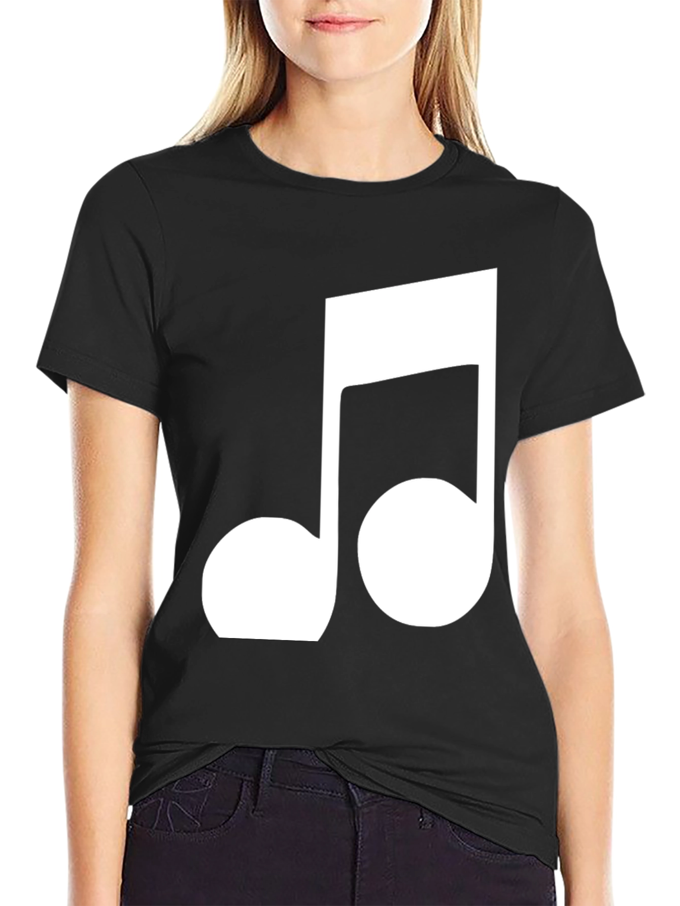 Black Musical Note Graphic T-Shirt view 2