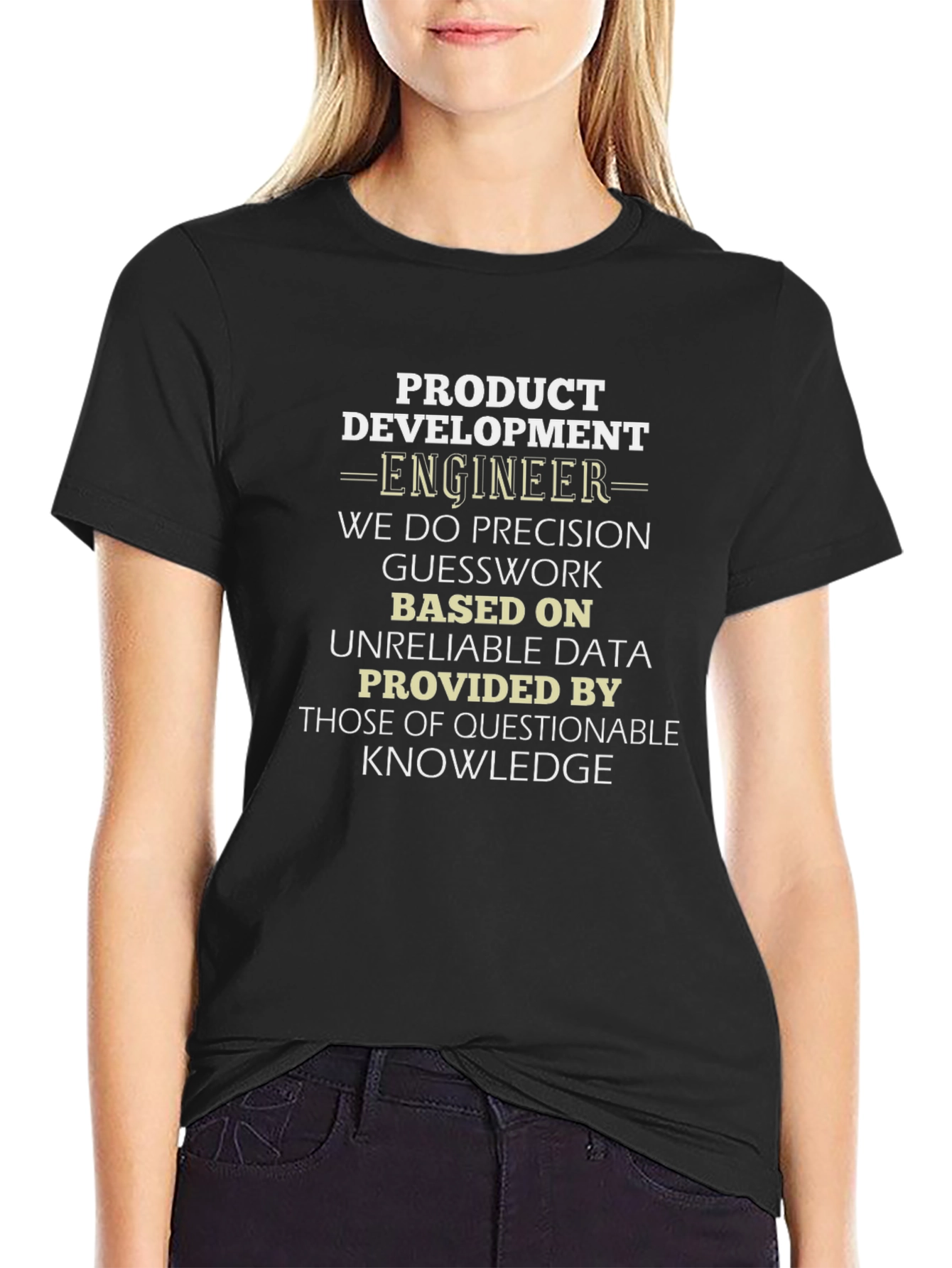 Black Product Development Engineer T-Shirt view 2