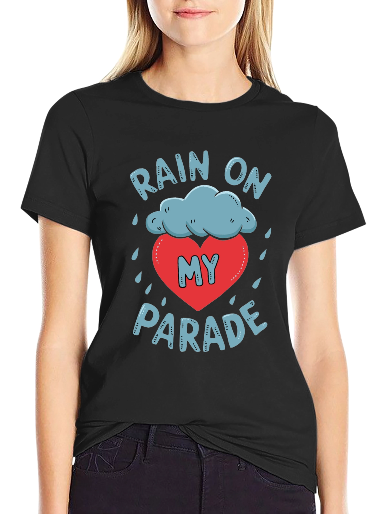 Black Rain On My Parade Graphic T-Shirt - Unisex Black Tee view 2