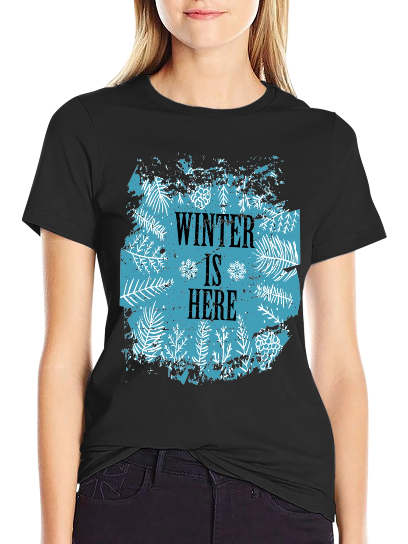 Black Winter Is Here Graphic T-Shirt view 2