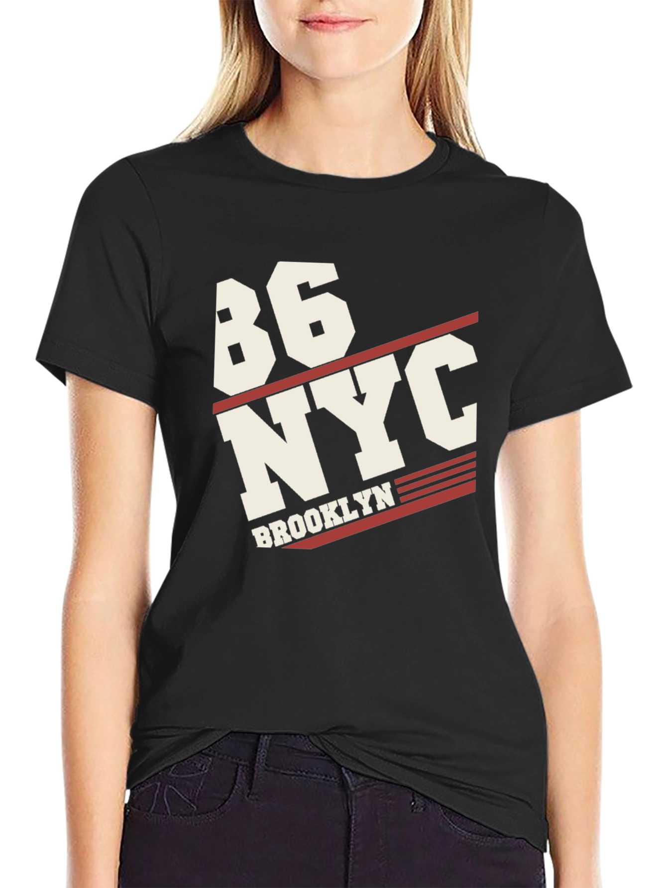 Black 86 NYC Brooklyn Graphic T-Shirt view 2