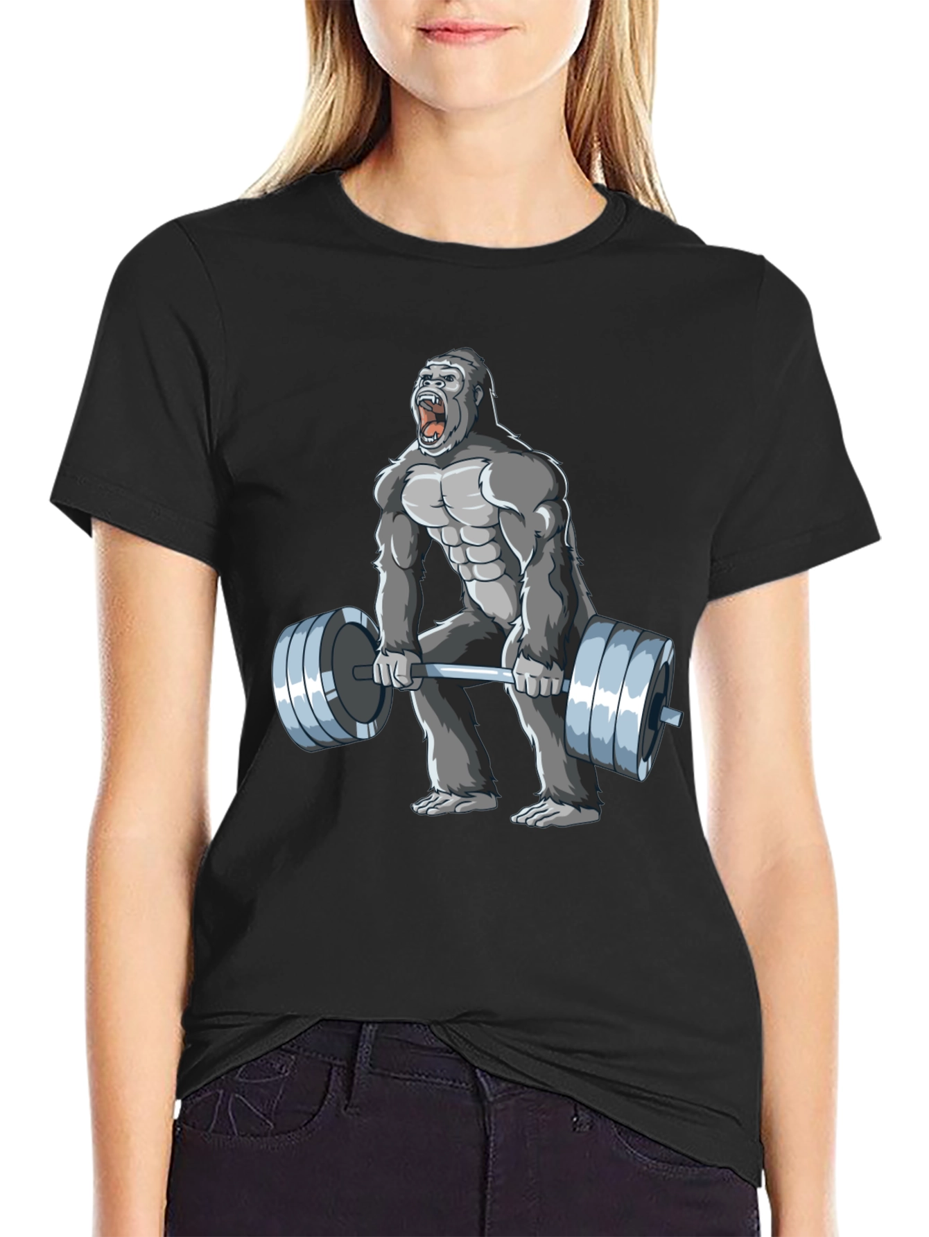 Black Gorilla Gym T-Shirt - Black view 2